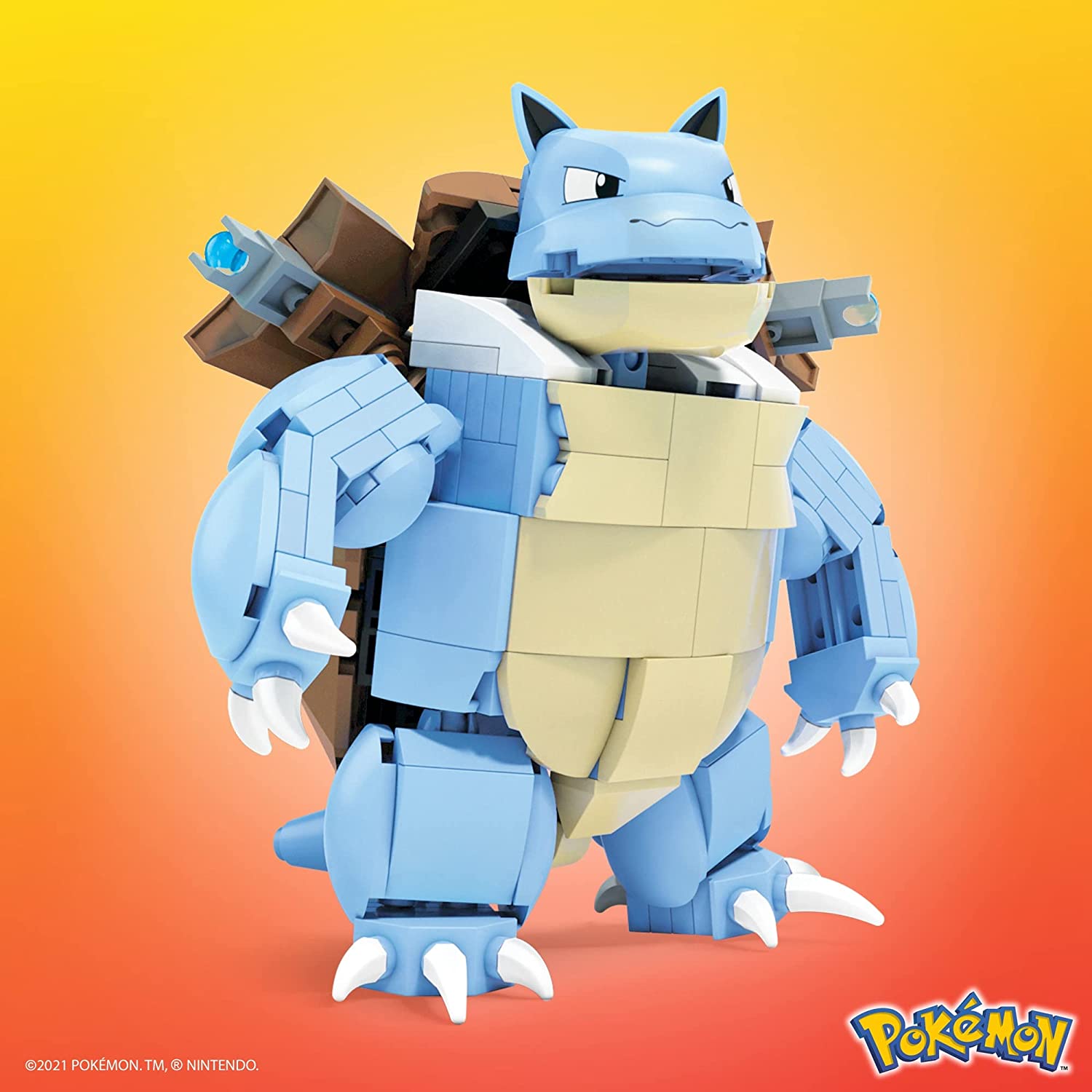 MEGA CONSTRUX Pokemon Blastoise Building Set FPM99 - Creative STEM Toy for Kids, Perfect for Collectors & Pokemon Fans | Birthday Gifts, Room Decor, and Interactive Play