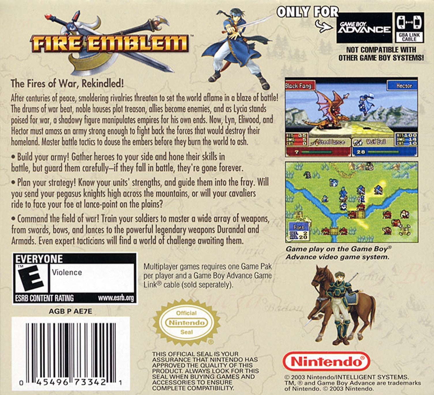 Used Fire Emblem Game Boy Advance Video Games - Authentic GBA Cartridge for Classic RPG Gaming | Perfect for Nintendo Collectors & Retro Gaming Enthusiasts
