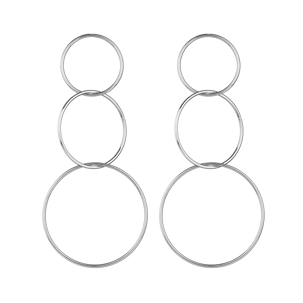 Stylish Oversized Round Drop Hoop Earrings for Women - Large Statement Circle Dangle Earrings for Parties, Weddings & Everyday Wear