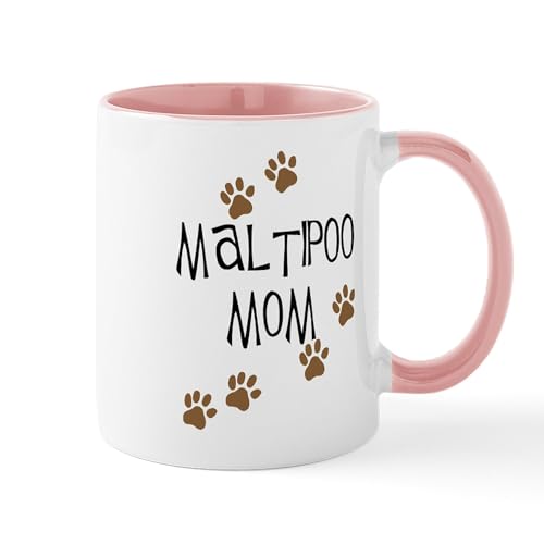 White/Pink Inside - Maltipoo Mom Mugs