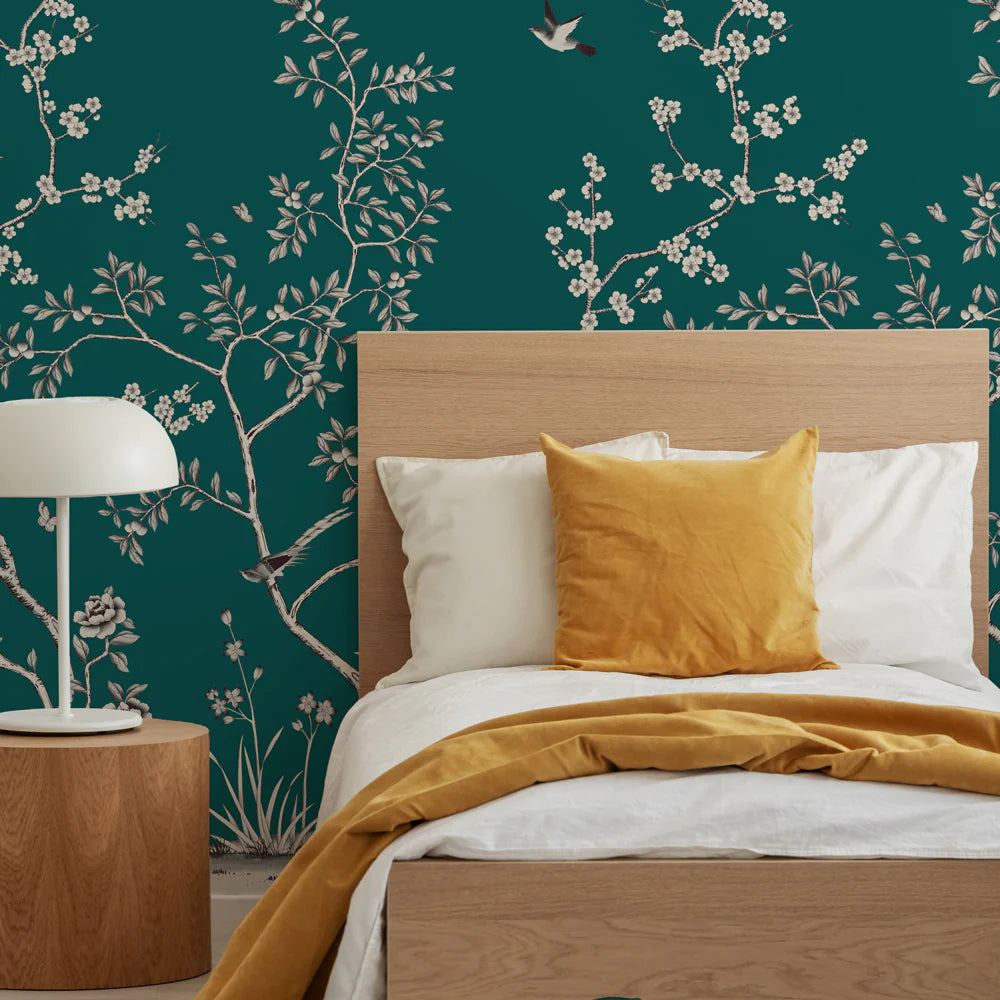 Self-Adhesive Garden Wall Mural - Easy Peel & Stick Wallpaper for Home Decor, Living Room, Bedroom & Nursery - Nature Inspired Botanical Design for Indoor Walls