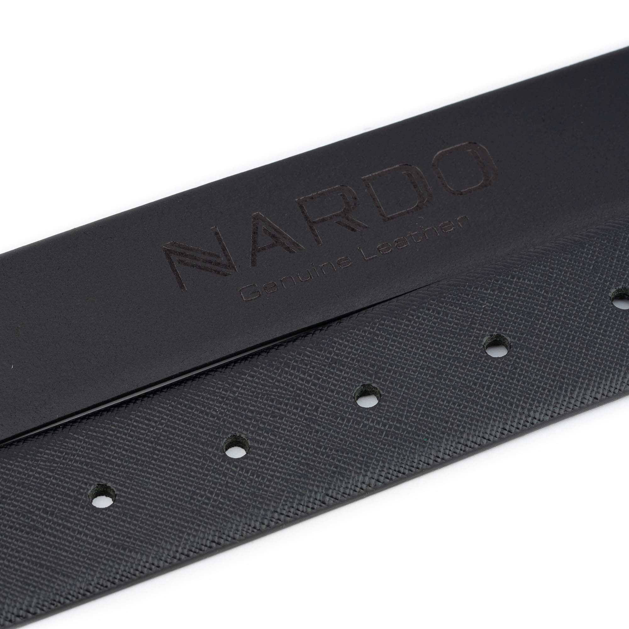 Genuine Black Saffiano Leather Belt Straps for Ferragamo Men's Buckle Replacement - Premium Dress Belt for Business, Office & Formal Occasions