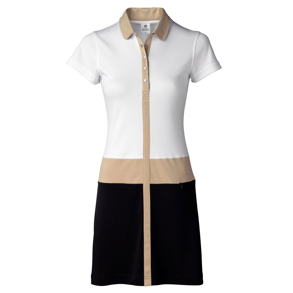 Leyla White Women's Golf Dress - Breathable & Moisture-Wicking Athletic Dress for Golf, Tennis & Outdoor Sports - Perfect for Summer Golf Tournaments & Casual Wear