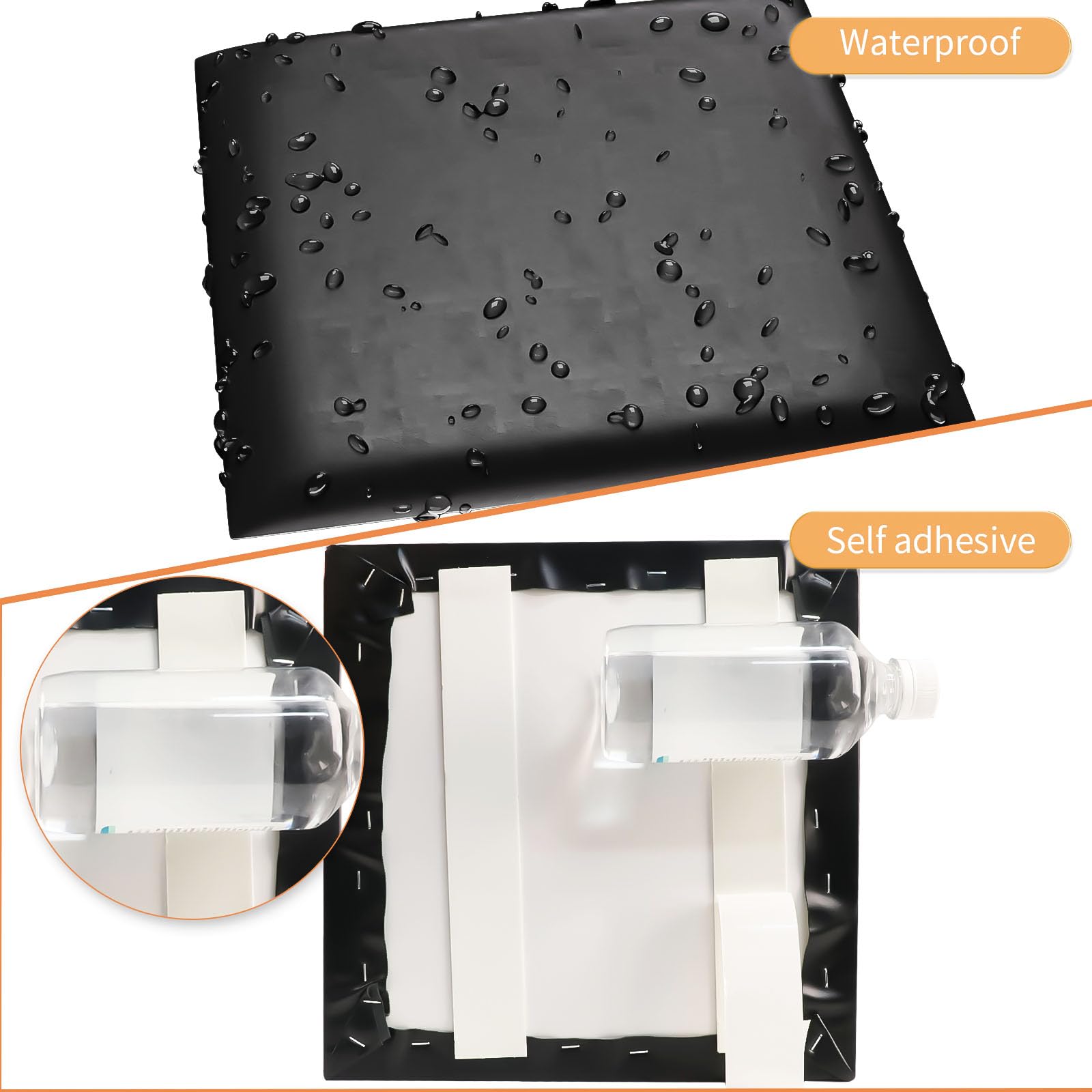 3D Anti-Collision Wall Padding for Kids - Black Peel and Stick Headboard Panels (12 Pack 11.8