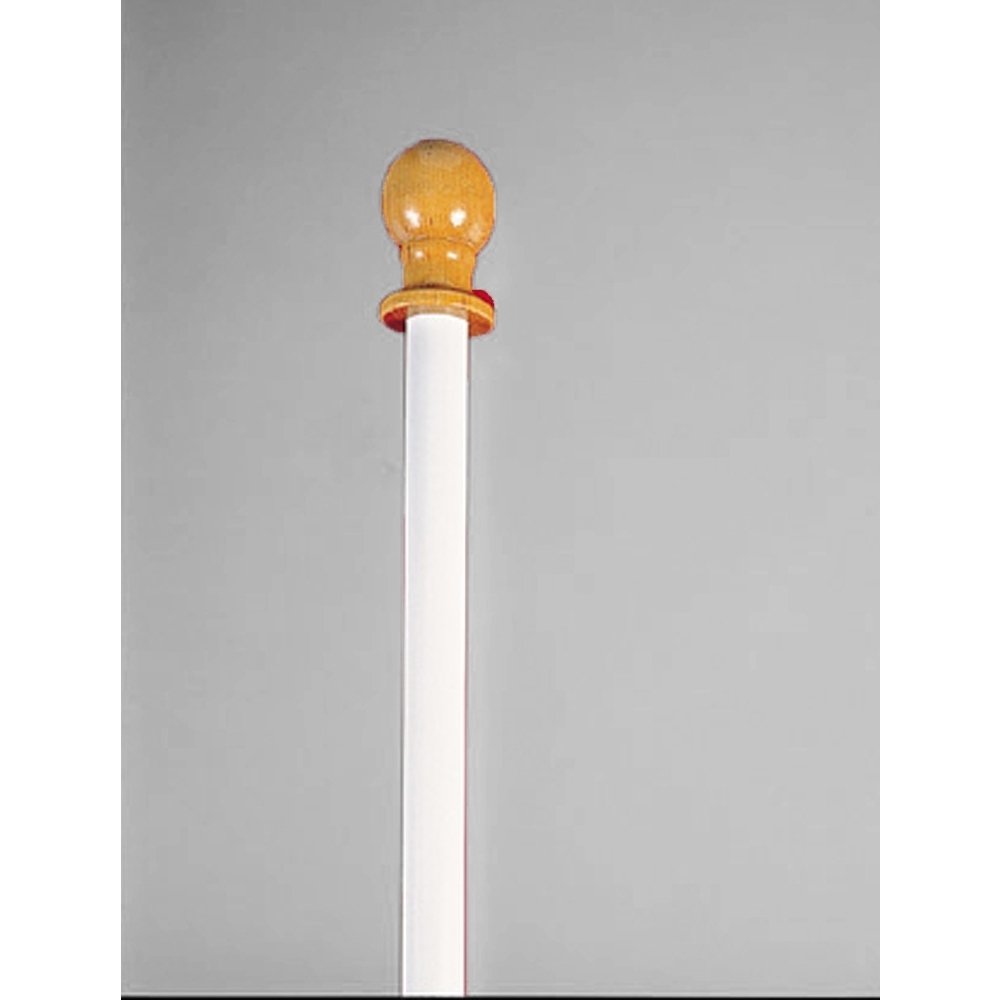 6-Pack One Piece 5ft x 1in Fiberglass Flagpole with Ball Top - Perfect for Residential, Commercial & Outdoor Flag Display
