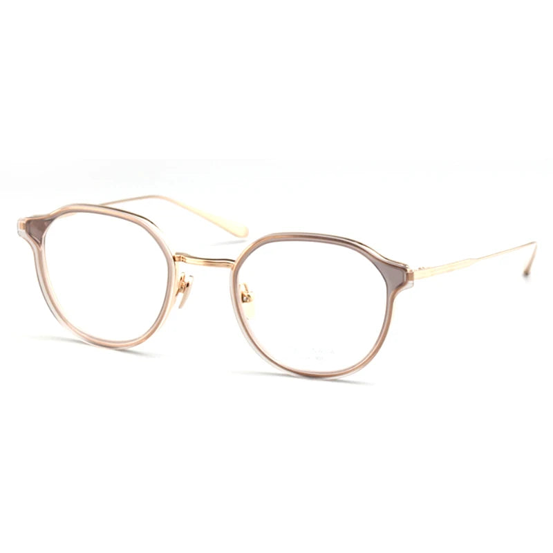 Stylish Aimee Unisex Full Rim Round Titanium Acetate Eyeglasses Frame 2241 - Lightweight & Durable for Work, Reading & Everyday Wear