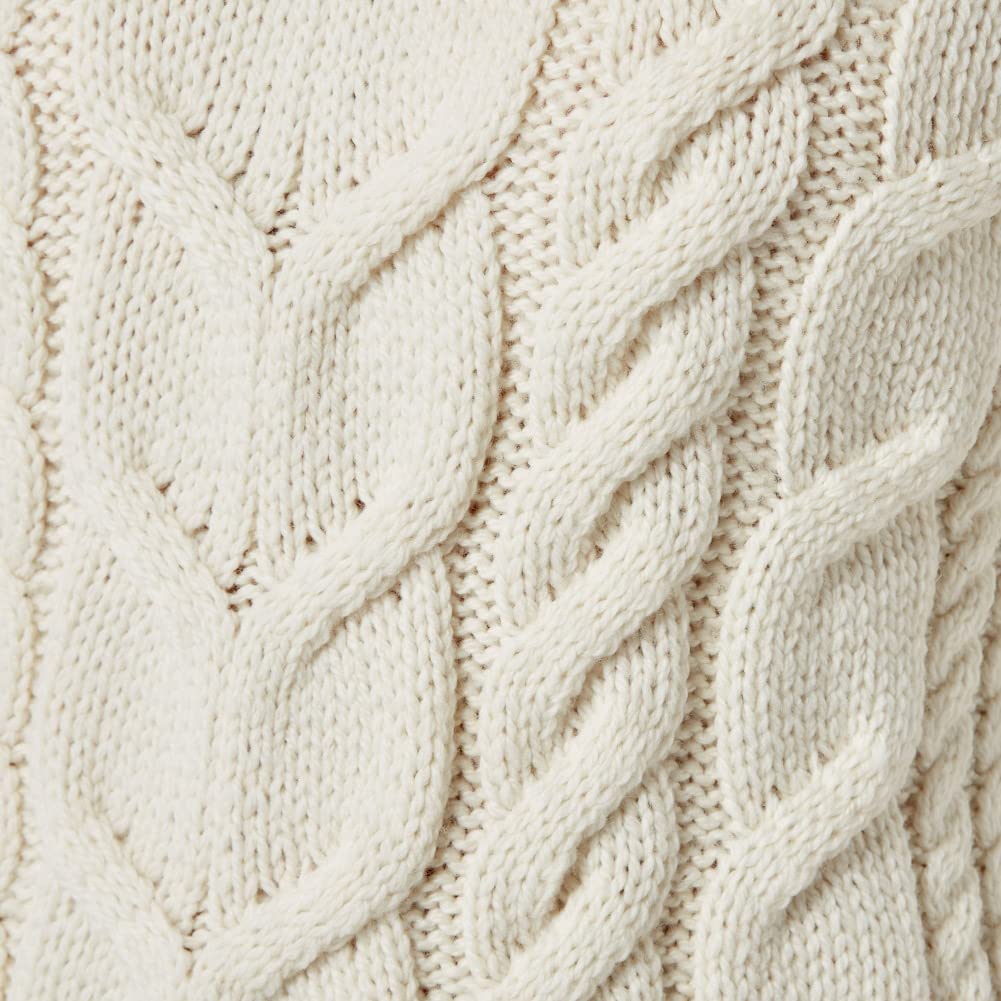 Carraig Donn Women's Irish Cable Knit Merino Wool Sweater - Soft Winter Pullover for Ladies, Perfect for Casual Outings & Cozy Evenings