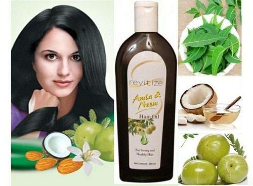 Tiens Amla and Neem Hair Oil for Hair Growth - 200ml Natural Ayurvedic Treatment for Strong, Healthy Hair - Reduces Hair Fall & Dandruff - Perfect for Daily Hair Care & Scalp Massage