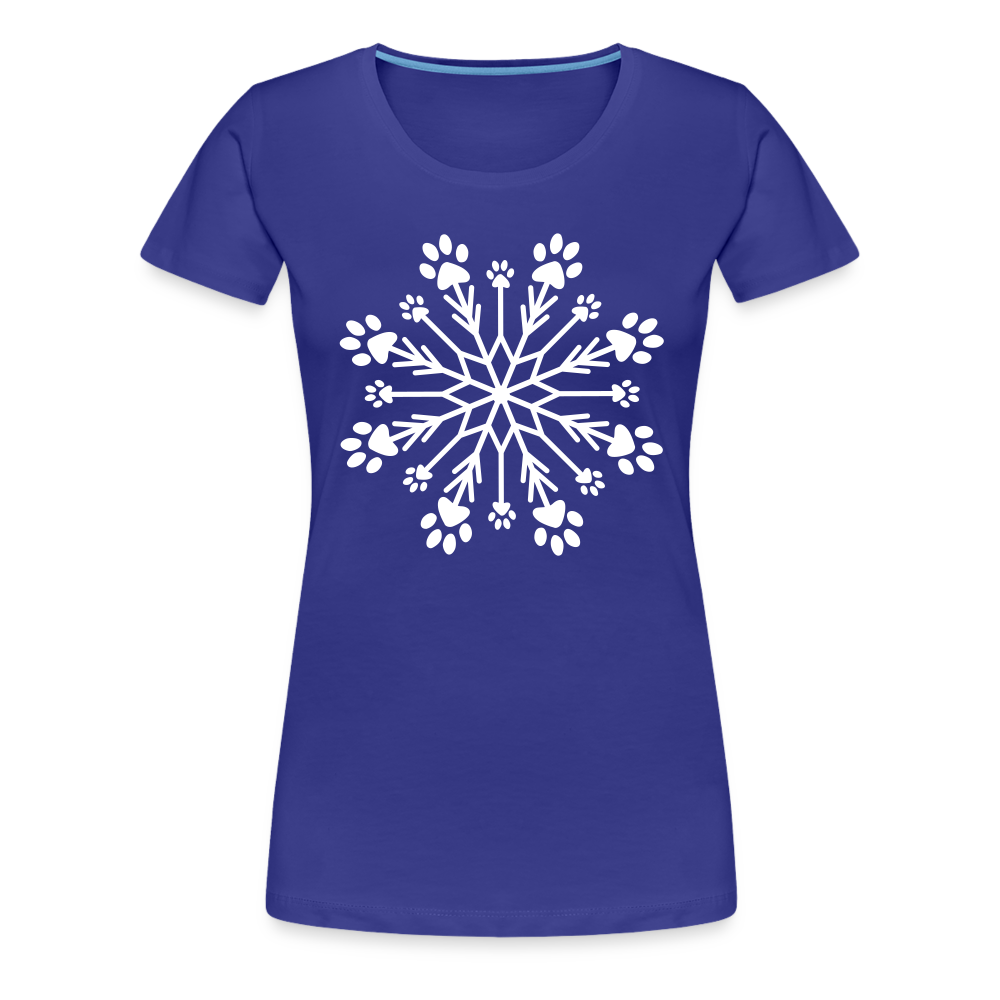 Premium Paw Snowflake Graphic T-Shirt for Men & Women - Soft Cotton Casual Tee for Winter, Christmas, and Holiday Outfits