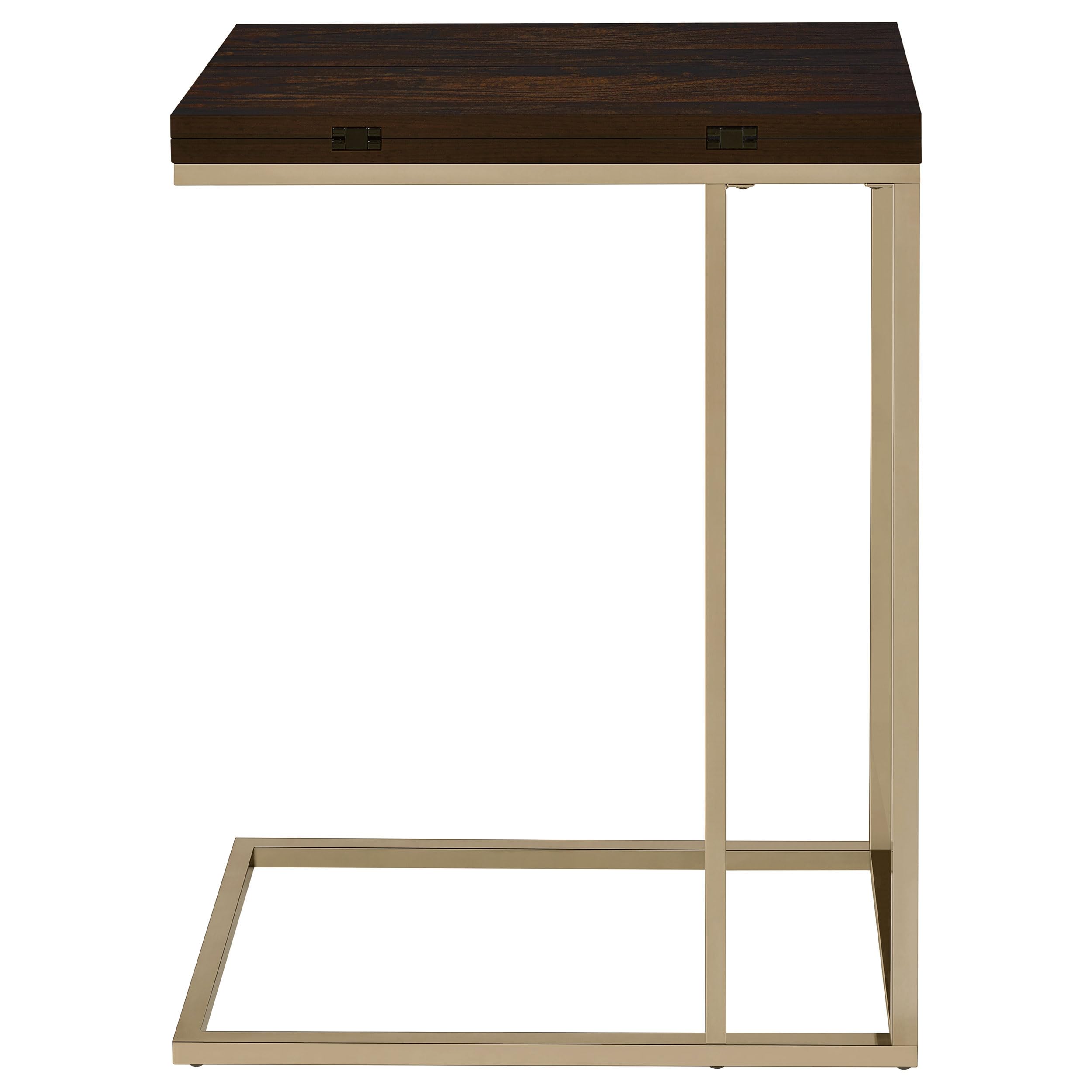 Expandable Rotating Top Snack Table - Coaster Home Furnishings Chestnut End Table for Living Room, Bedroom & Small Spaces