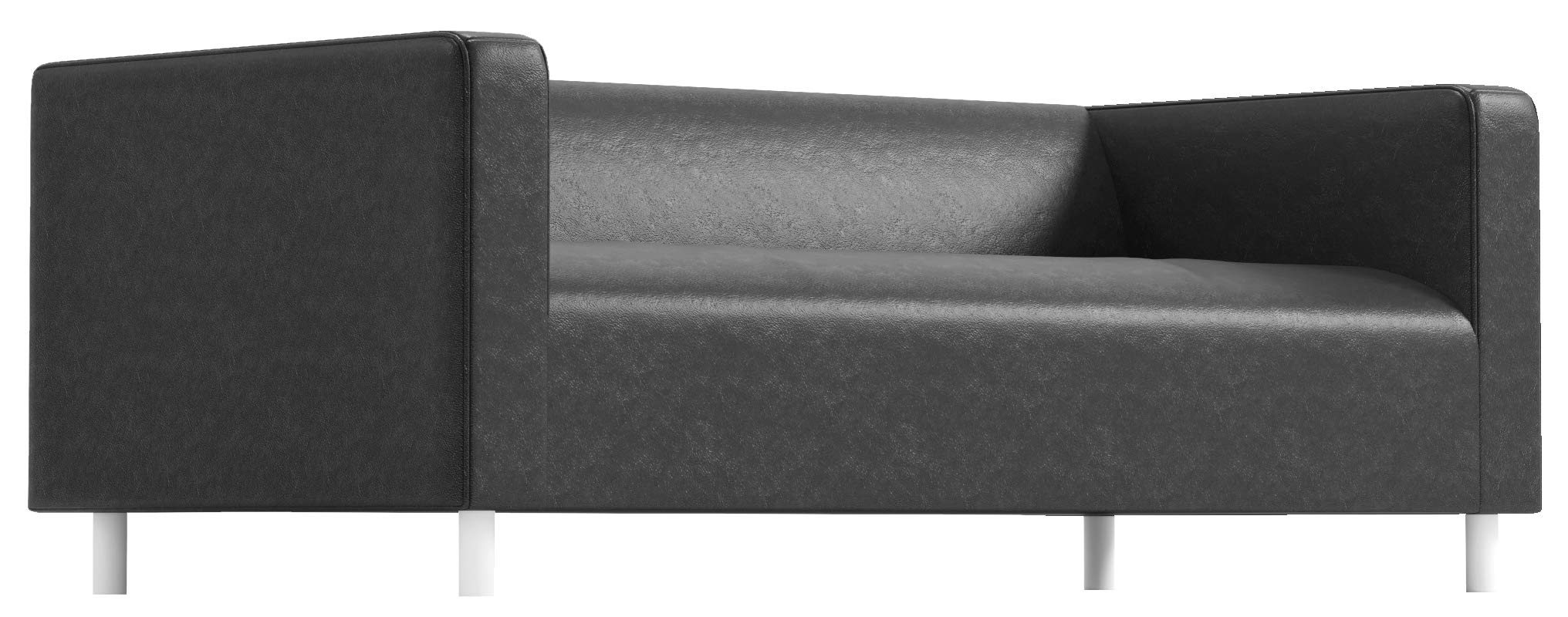 PU Leather Sofa Slipcover for IKEA Klippan Loveseat - Black Faux Leather Replacement Cover | Perfect for Home Decor & Living Room Protection