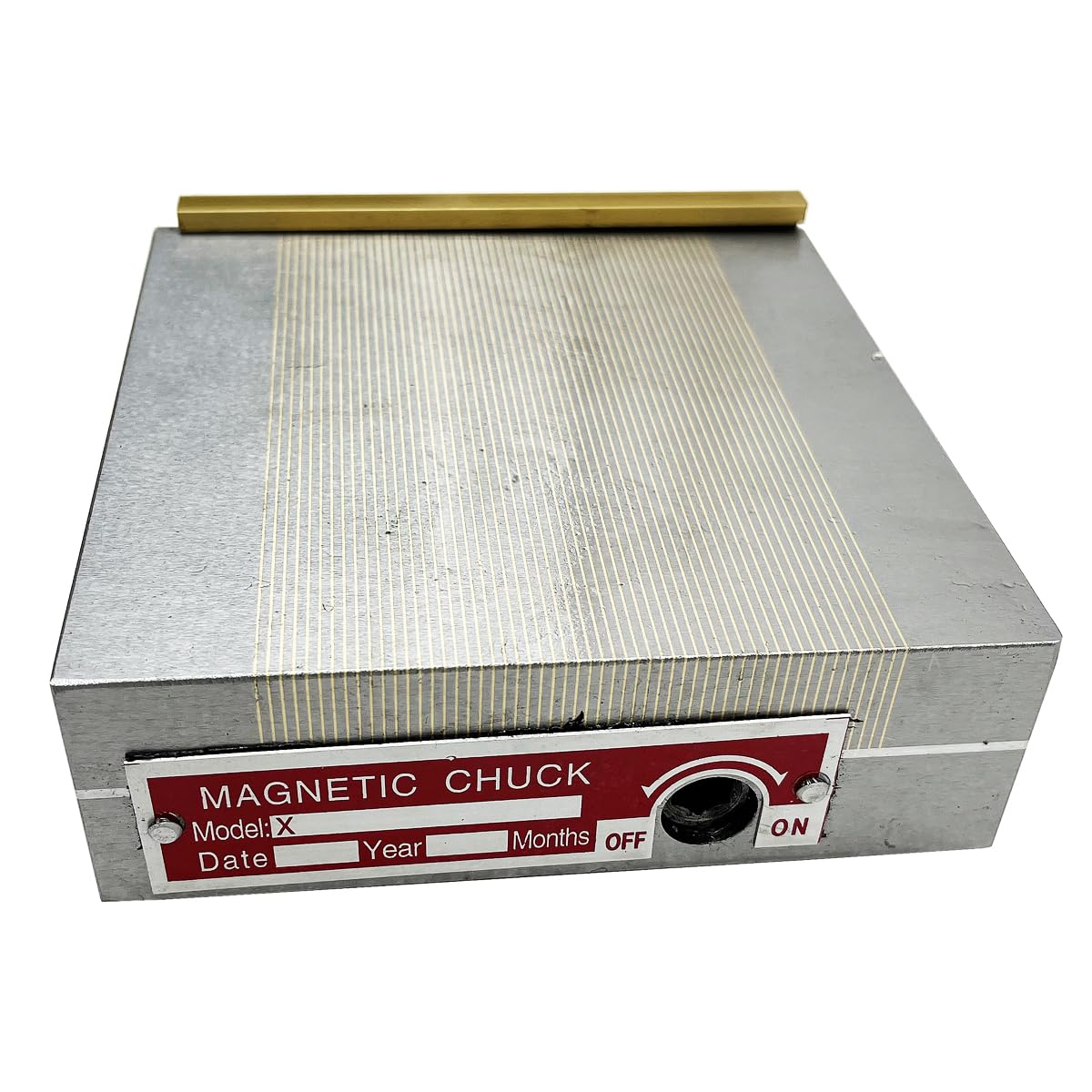 INTBUYING 6x6 Inch Rectangular Magnetic Chuck - High Power Permanent Magnet for Lathe & Surface Grinding (100-120 N/cm²) - Ideal for Metalworking, Precision Machining & Industrial Applications