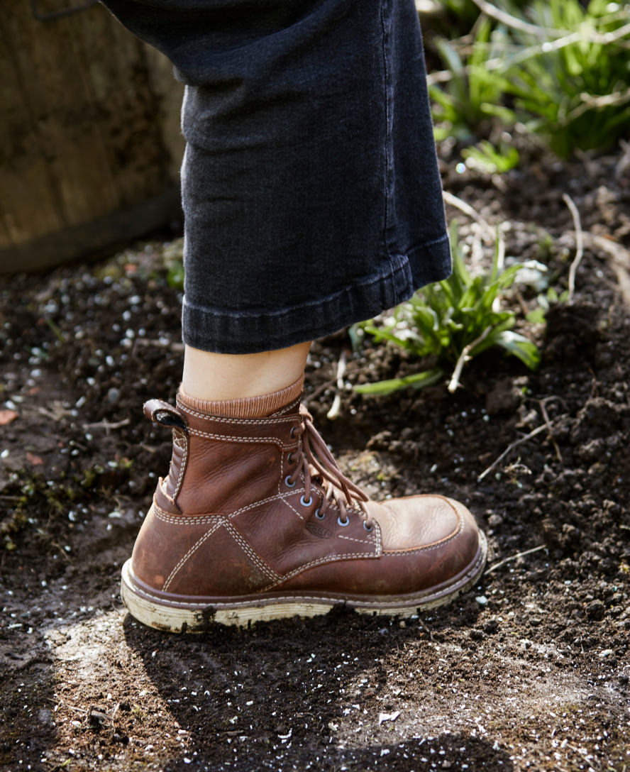 Women's San Jose 6 Soft Toe Work Boots - Gingerbread/Off White - Comfortable & Durable for Construction, Hiking & Outdoor Activities