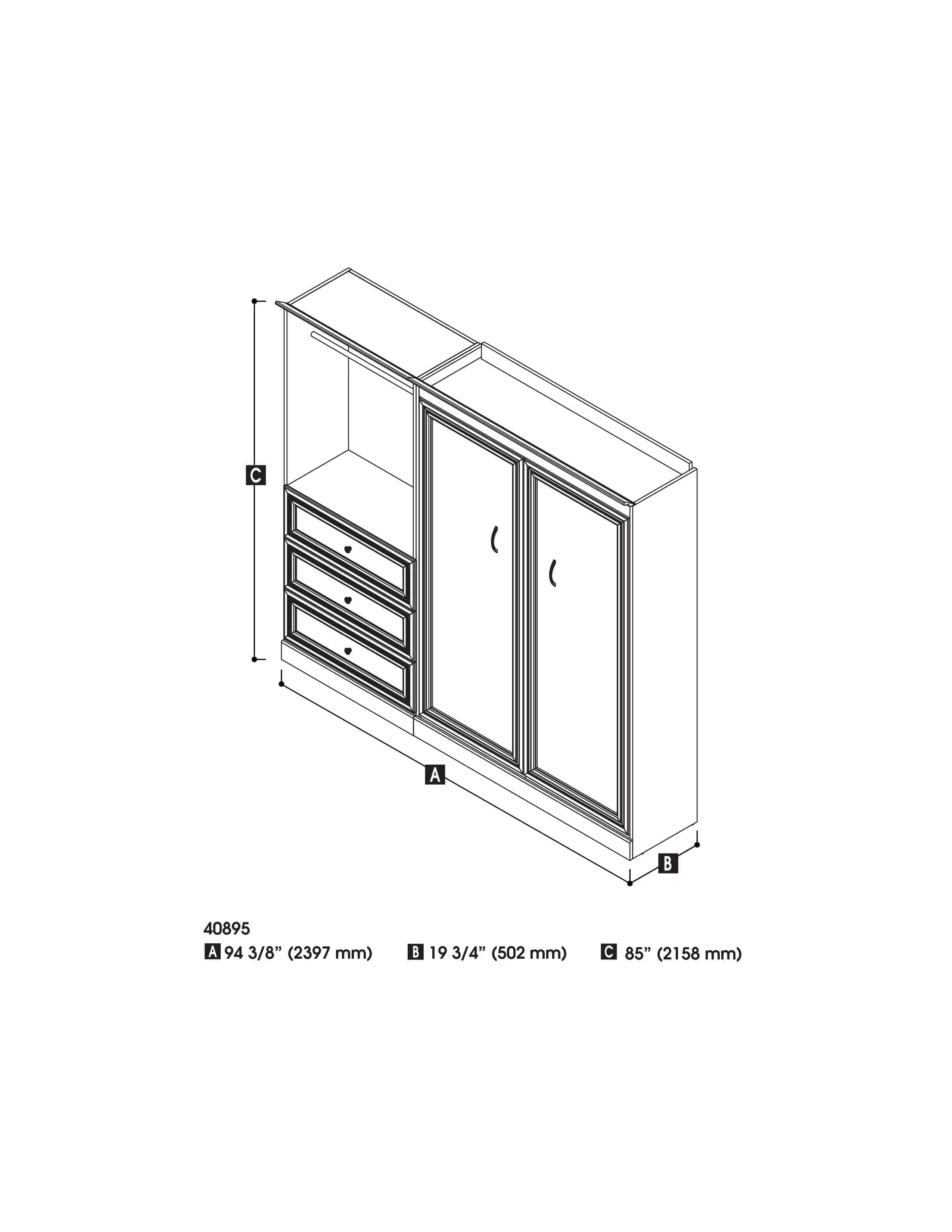 Space-Saving Full Murphy Wall Bed with Built-in Storage Drawers (95