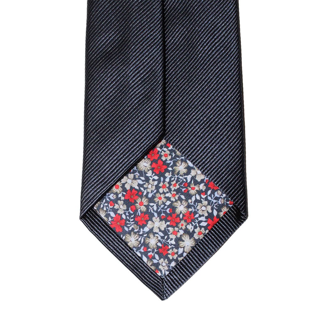 HEMLEY Micro Stripe Silk Tie in Dark Navy Blue - Premium Business Necktie for Men, Perfect for Office, Weddings & Formal Events