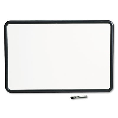36 x 24 Inch White Melamine Dry Erase Board with Black Frame - Magnetic Contour Whiteboard for Office, Classroom & Home Use