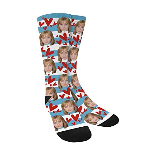 Custom Photo Socks - Personalized Face Print Athletic Crew Socks for Men & Women | Unisex Gift Idea for Couples, Family & Friends | Gym, Running & Casual Wear