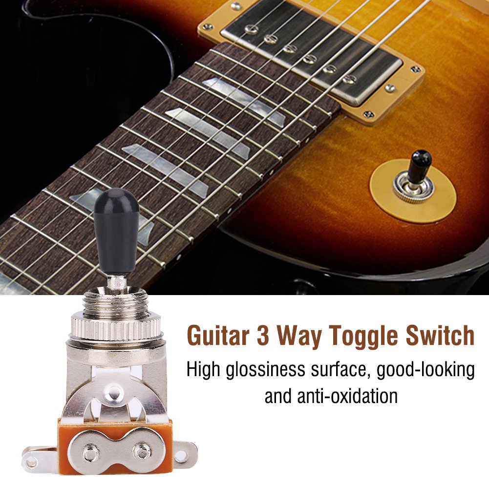 Alomejor 3-Way Guitar Pickup Selector Switch - Metal Toggle Replacement for Electric Guitar Parts | Perfect for Gibson, Fender & DIY Guitar Repairs
