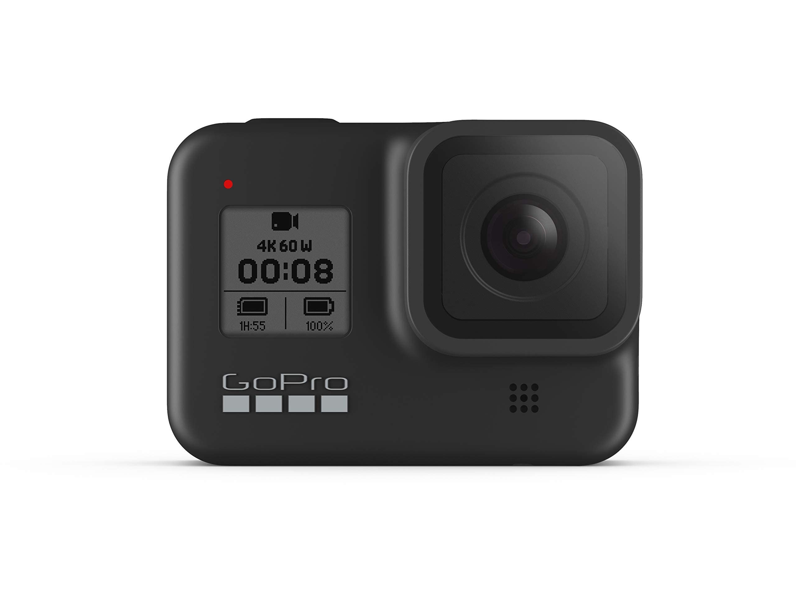 GoPro HERO8 Black 4K Action Camera Bundle - Waterproof with Dual Battery Charger, 3 Batteries & Protective Case | Perfect for Vlogging, Travel Adventures & Extreme Sports Recording