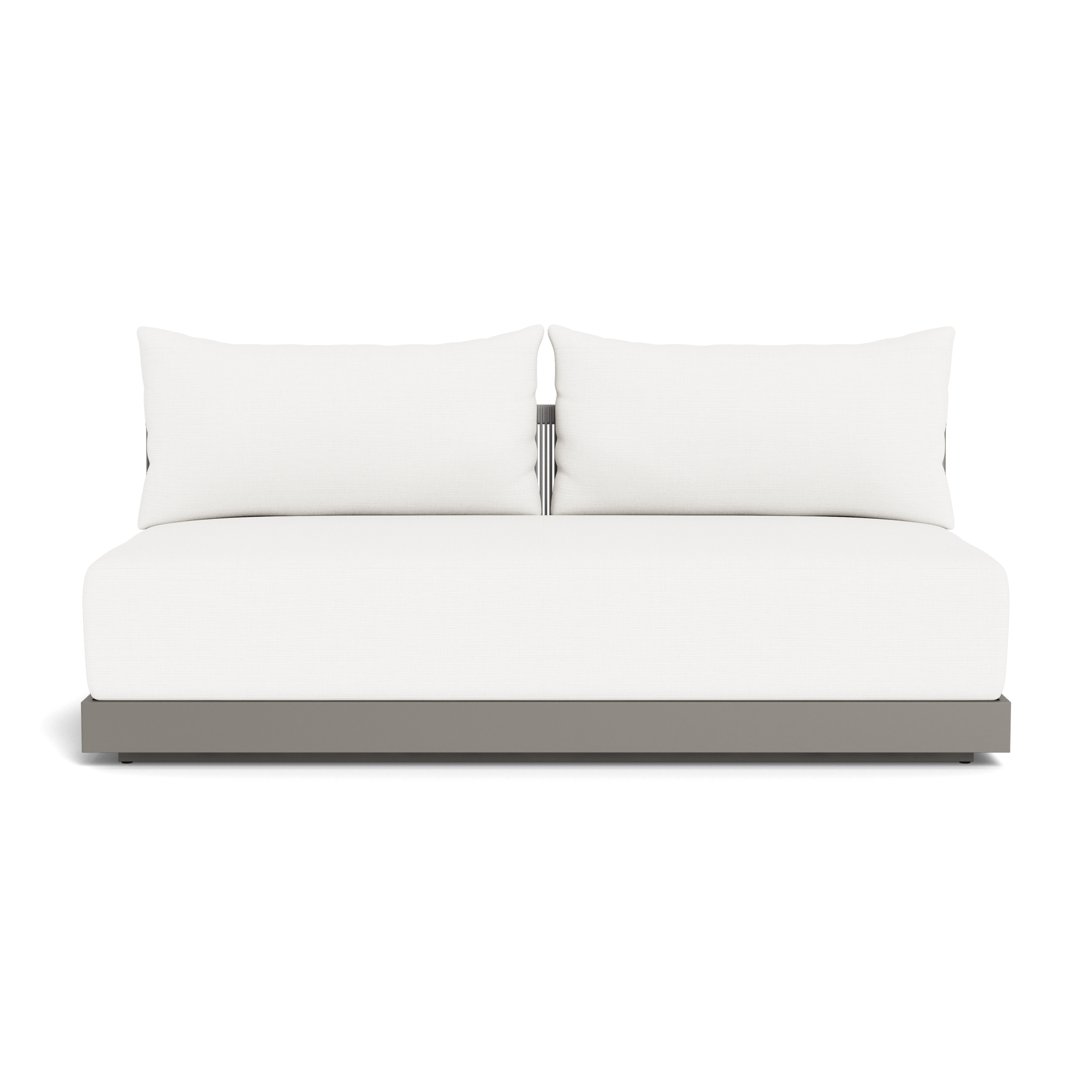 Antigua 2-Seat Armless Sofa - Modern Compact Loveseat for Small Spaces, Living Room, Apartment, or Office - Comfortable Fabric Upholstery for Relaxing and Lounging