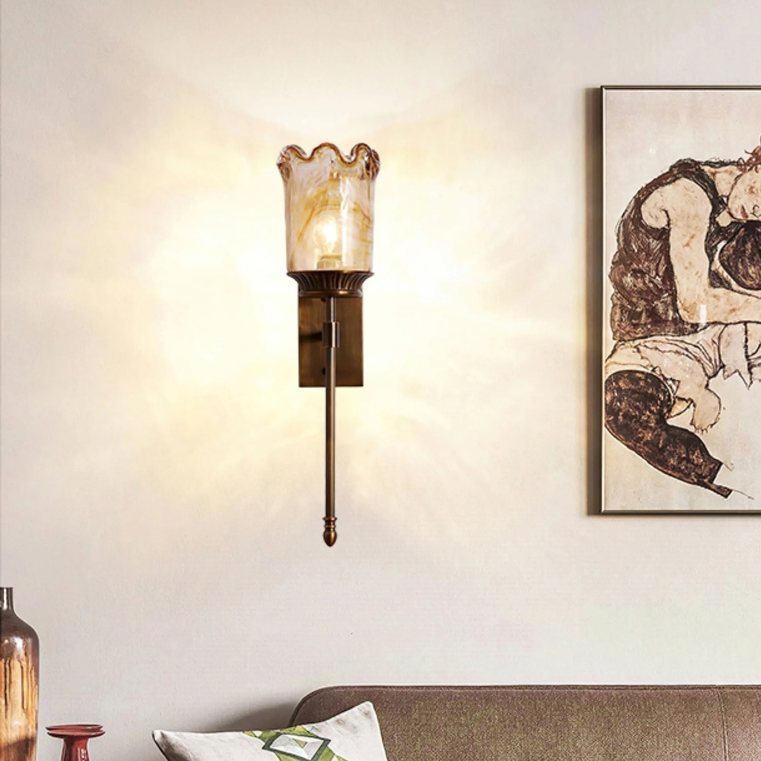 Modern LED Flower Cylinder Wall Lamp - Decorative Lighting for Bedroom, Living Room & Hallway - Energy Efficient Dimmable Sconce Light Fixture