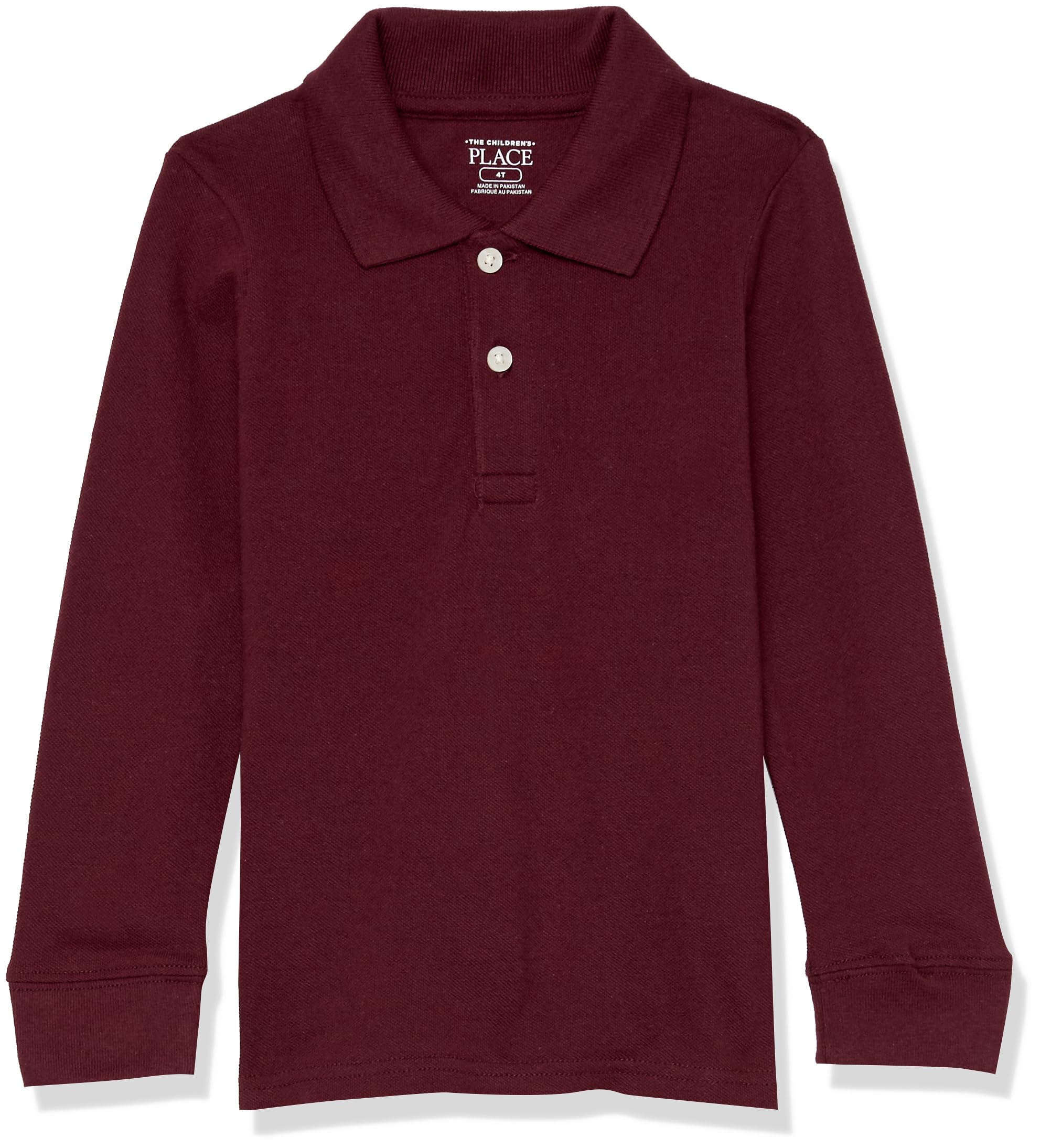 The Children's Place Boys' Long Sleeve Pique Polo Shirt - Comfortable Cotton School Uniform & Casual Wear for Toddlers & Kids