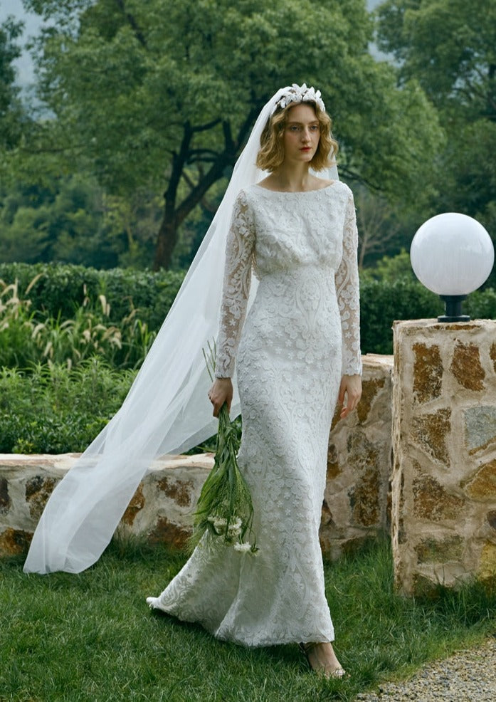 Custom Made Wedding Gown - Isabella Bridal Dress | Elegant Lace & Beaded Design for Brides, Bridesmaids & Formal Events