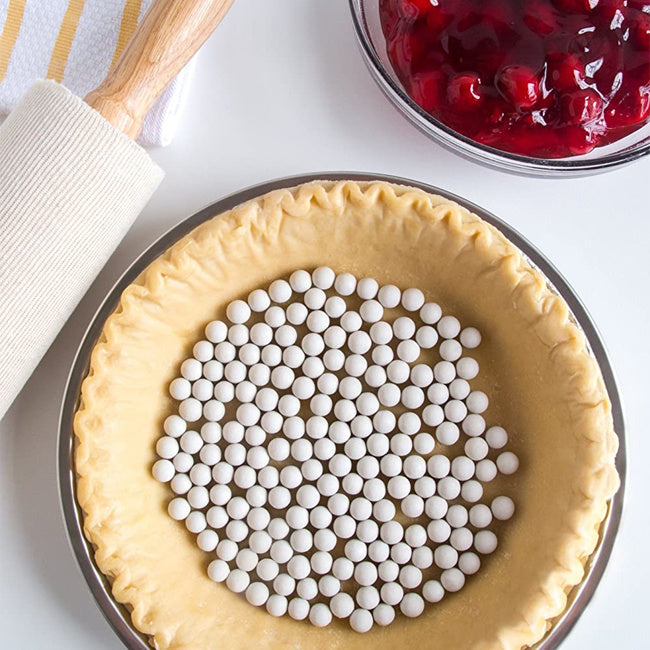 Fox Run Ceramic Pie Weights for Blind Baking - Set of 12 Reusable Pie Crust Weights for Perfect Pastry Crusts | Ideal for Thanksgiving, Christmas Baking & Homemade Pies