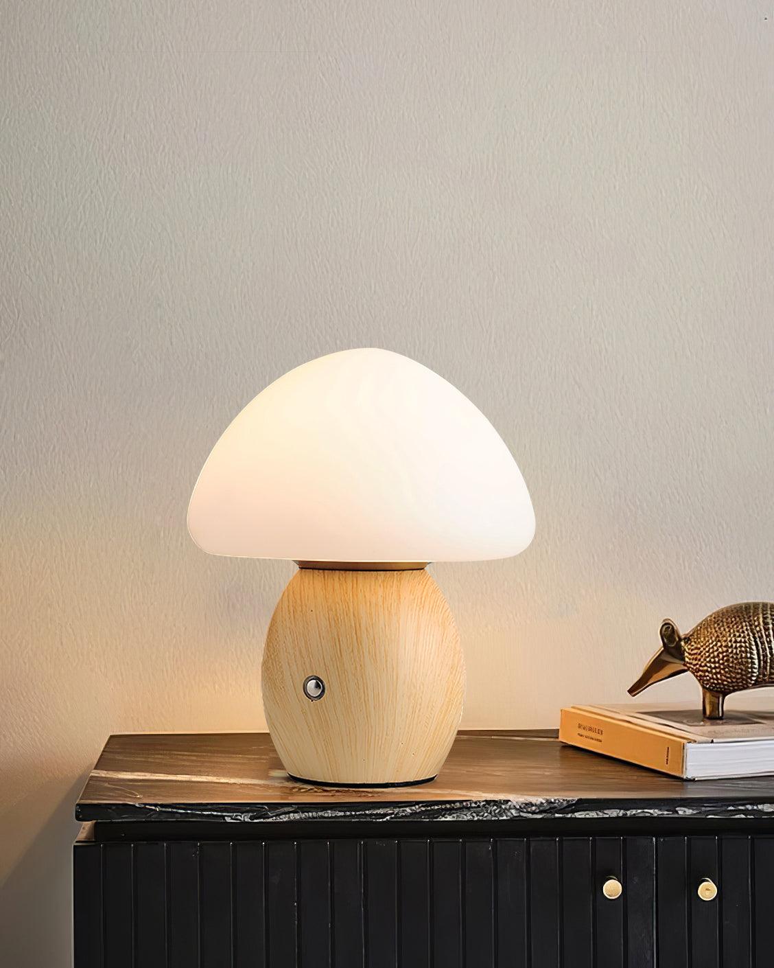 Mushroom Table Lamp - Soft Night Light for Bedroom, Nursery, Living Room - Warm White LED Mood Lighting for Relaxation & Decor