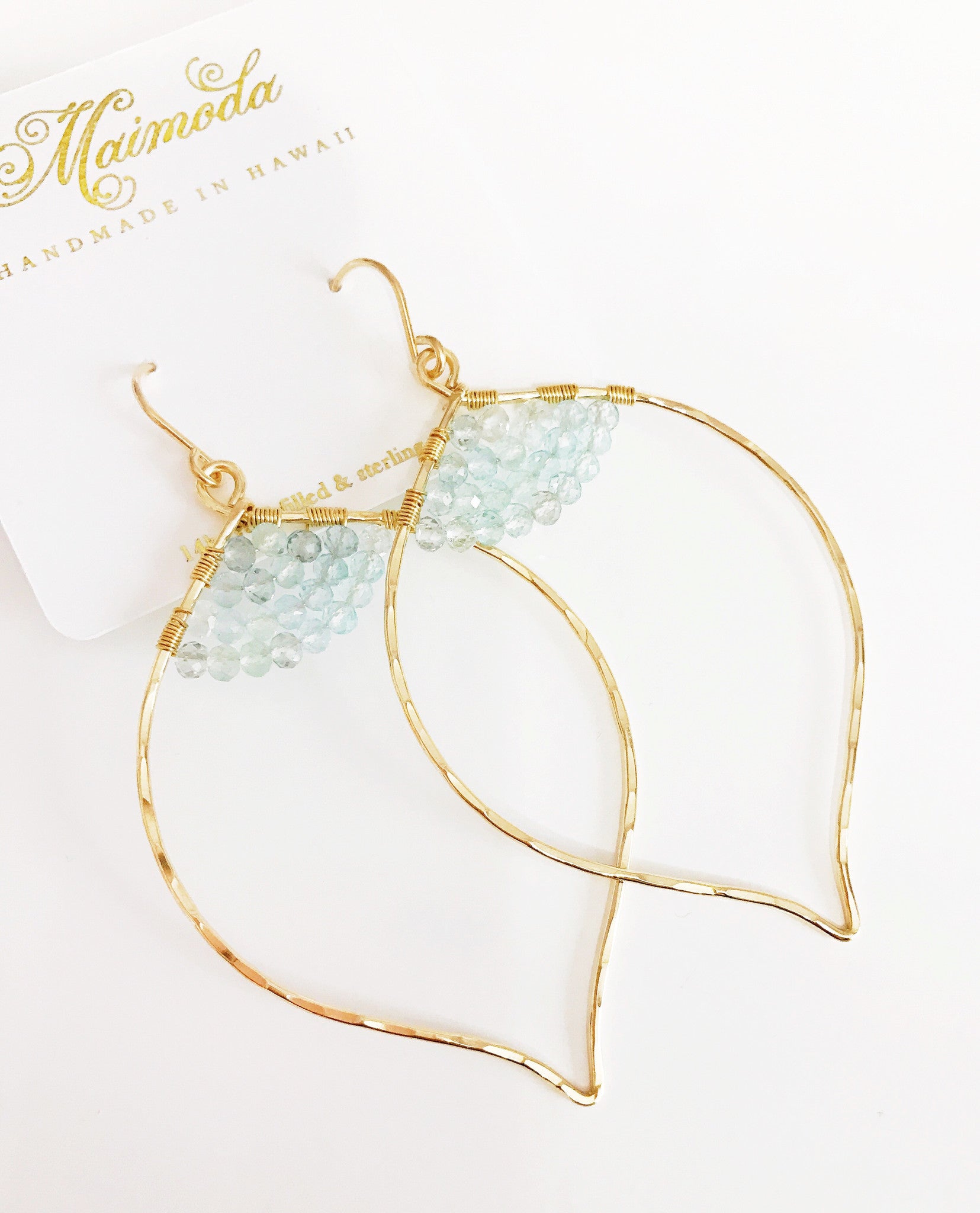 Aquamarine Earrings for Women - Elegant Malie E194 Dangle Earrings - Perfect for Weddings, Parties & Special Occasions