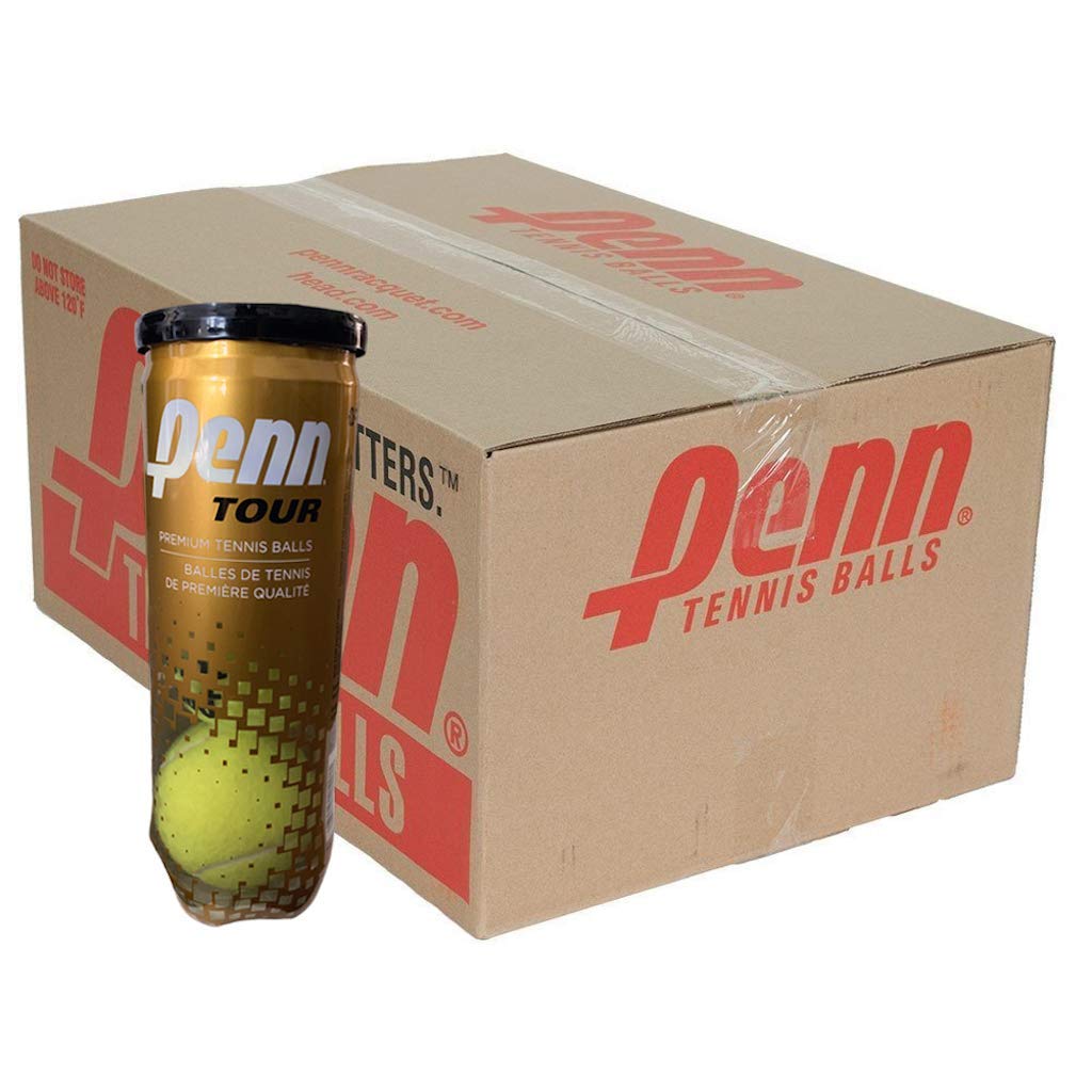 Penn Tour Regular-Duty Felt Clay Court Tennis Balls (3-Ball Can) - 6 Cans (1/4 Case) | Premium Tennis Balls for Clay Courts, Practice & Tournament Play