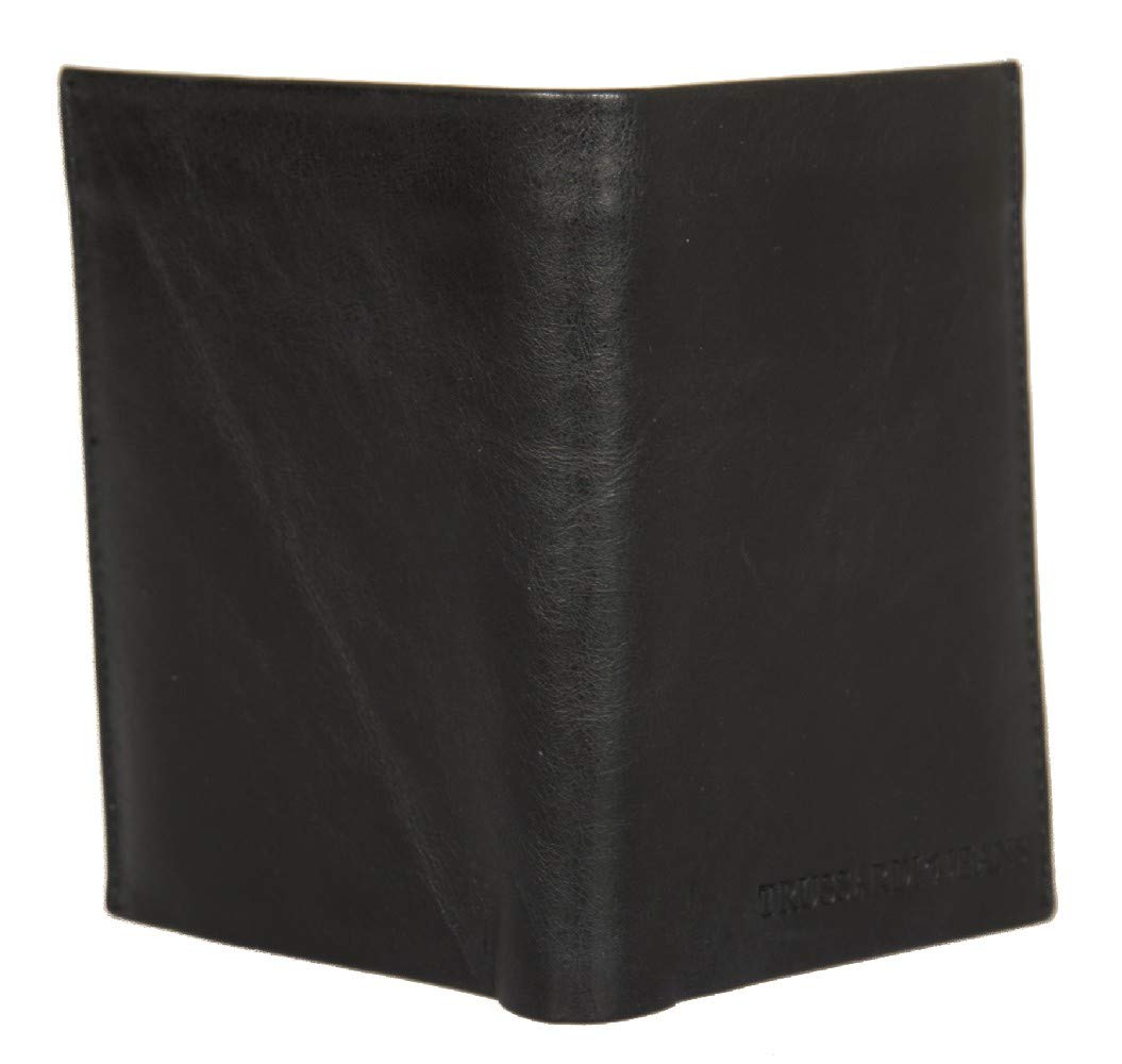Trussardi Genuine Leather Men's Wallet with 4 Credit Card Slots & Coin Pocket - Stylish & Durable JEANS 71P004I for Everyday Use, Travel & Business