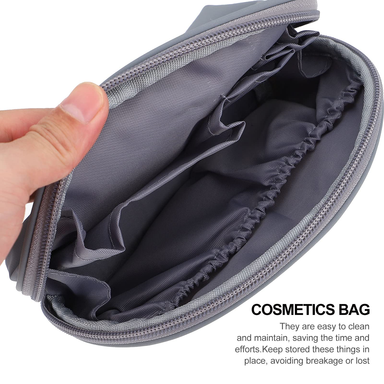 SOIMISS Travel Makeup Bag - Waterproof Toiletry Organizer for Purse, Mini Storage Pouch, Simple Wallet & Cosmetic Case - High Capacity Polyester Wash Bag (Great for Travel, Gym, Daily Use & On-the-Go Essentials)
