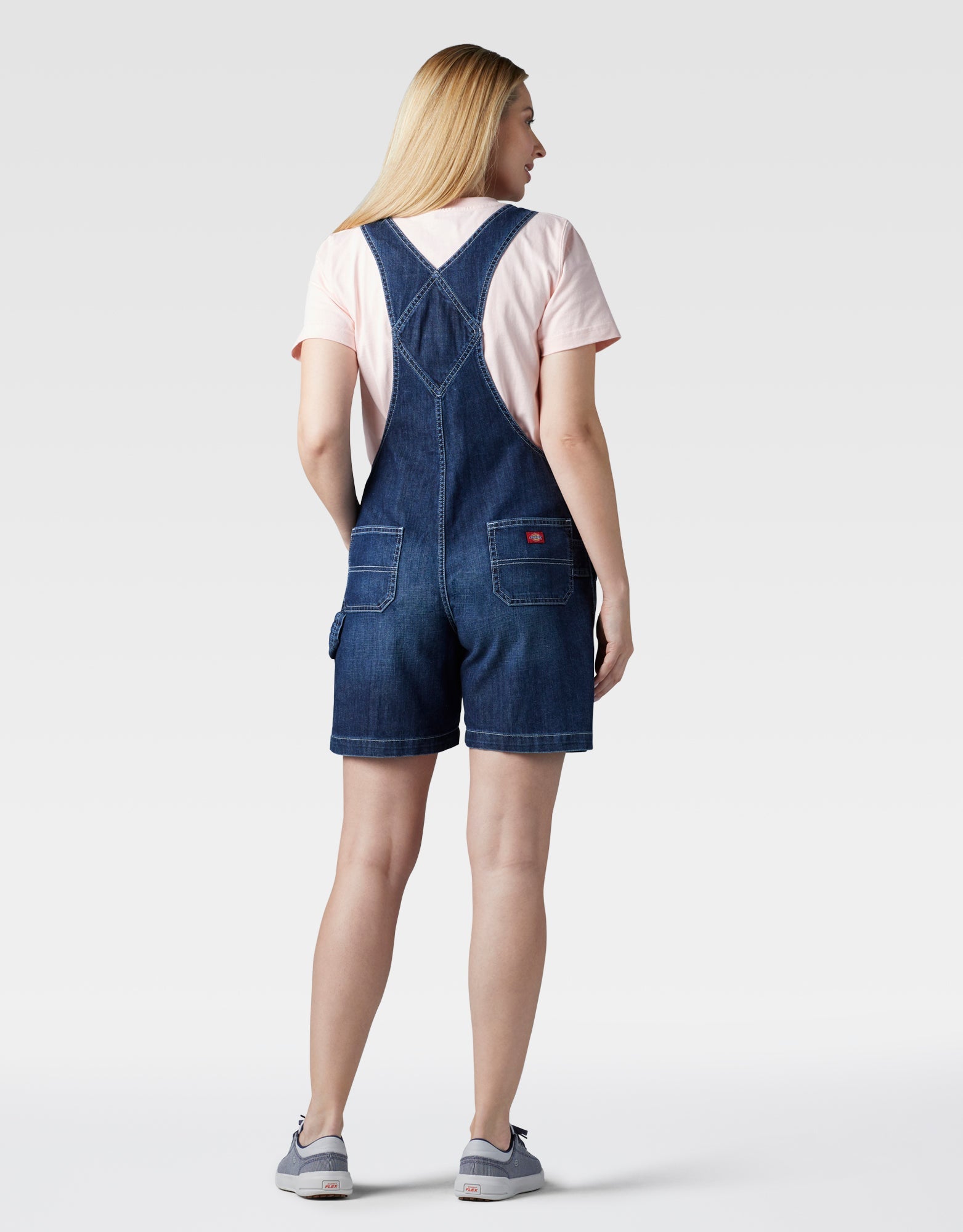Dickies Women's Relaxed Fit Bib Shortall - Comfortable Denim Overalls for Work & Casual Wear | Perfect for Gardening, DIY Projects & Everyday Outfits