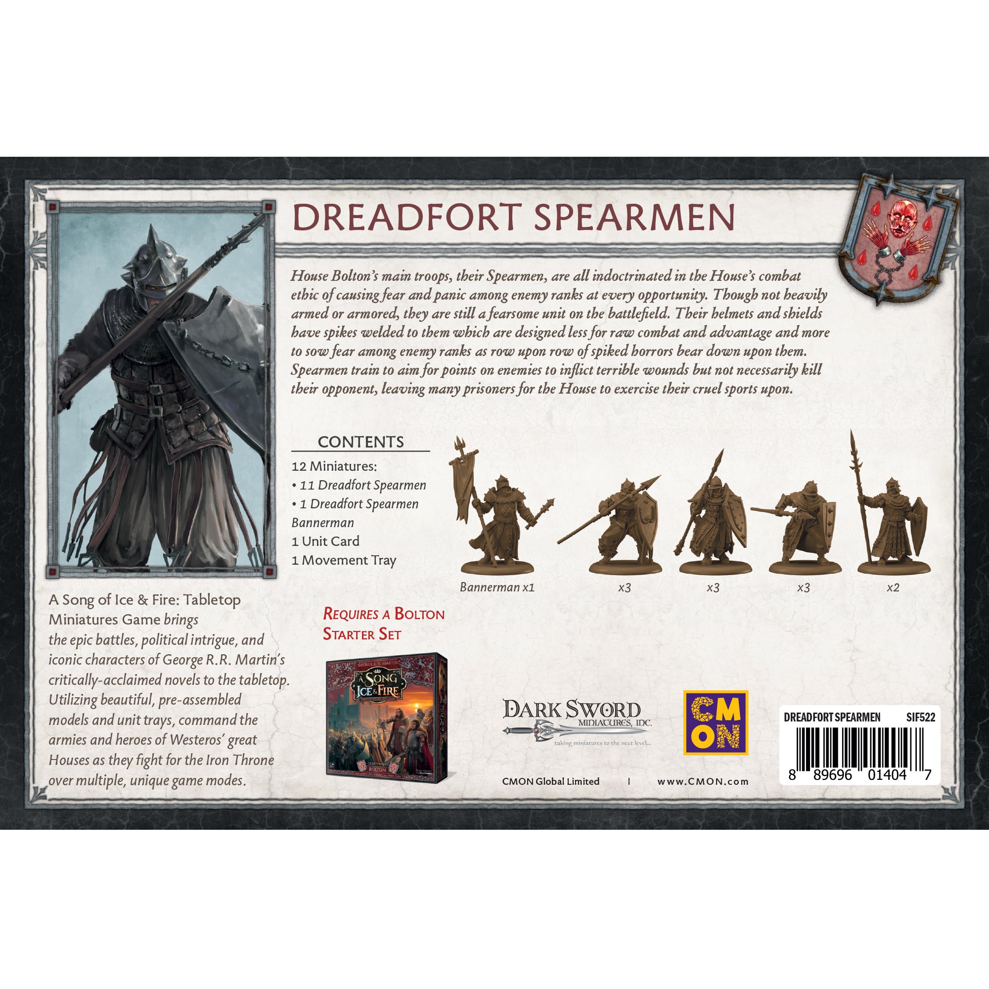 SIF: Dreadfort Spearmen - Premium Collectible Miniatures for Tabletop Gaming, Warhammer & Diorama Scenes | Perfect for Wargaming, Fantasy Battles & Display Collections