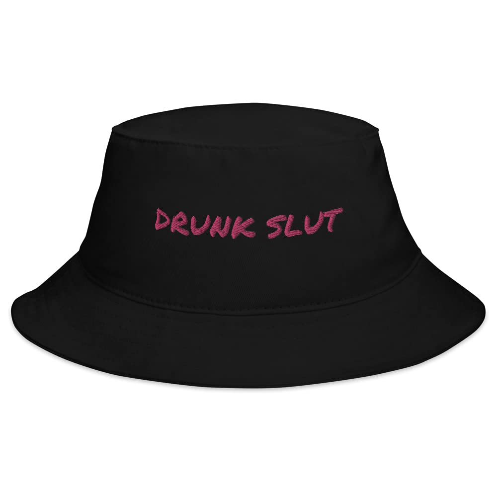 Drunk Slut Hat | Funny Women's Bucket Hat for Parties & Festivals | Trendy Drinking Accessory for Bachelorette & Girls Night Out