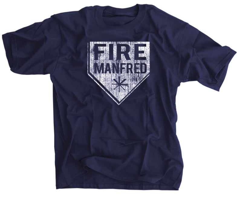 Fire Manfred Baseball Shirt - Vintage Baseball Tee for Men & Women - Comfortable Cotton MLB Fan Apparel - Perfect for Games, Tailgating & Casual Wear
