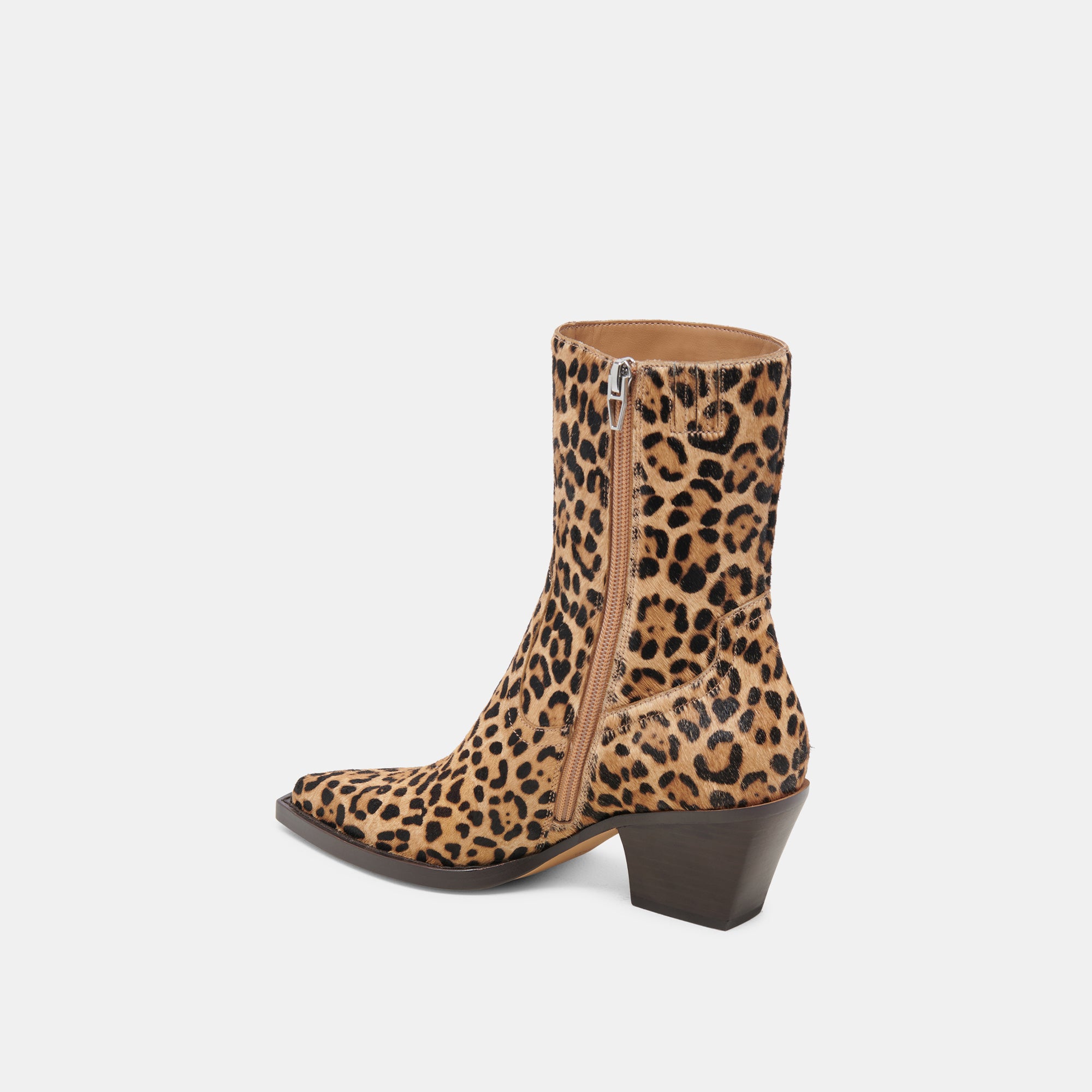 RUTGER Women's Leopard Print Calf Hair Boots - Stylish & Comfortable Winter Ankle Boots for Casual Outfits & Party Wear