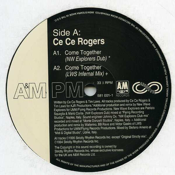 Ce Ce Rogers – Come Together The Dubs A&M PM – 5810011 | Vinyl Record | Classic House Music | Perfect for DJ Sets, Dance Parties & Music Collectors