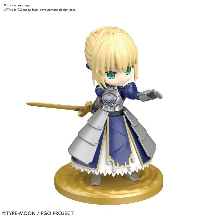 Bandai Petitrits #08 Fate/Grand Order Saber Altria Pendragon Action Figure Model Kit - Collectible Anime Character for Display & Gaming Enthusiasts