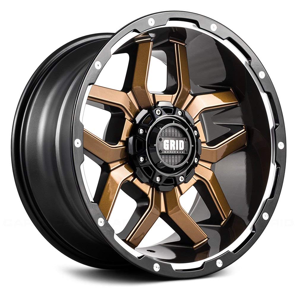 GD7 Custom Wheel 20x10 -25 Offset 6x135 Bolt Pattern 87.1mm Hub Gloss Bronze with Black Lip Rim - Premium Alloy Rims for Trucks & SUVs - Perfect for Off-Roading, Street Performance & Custom Builds