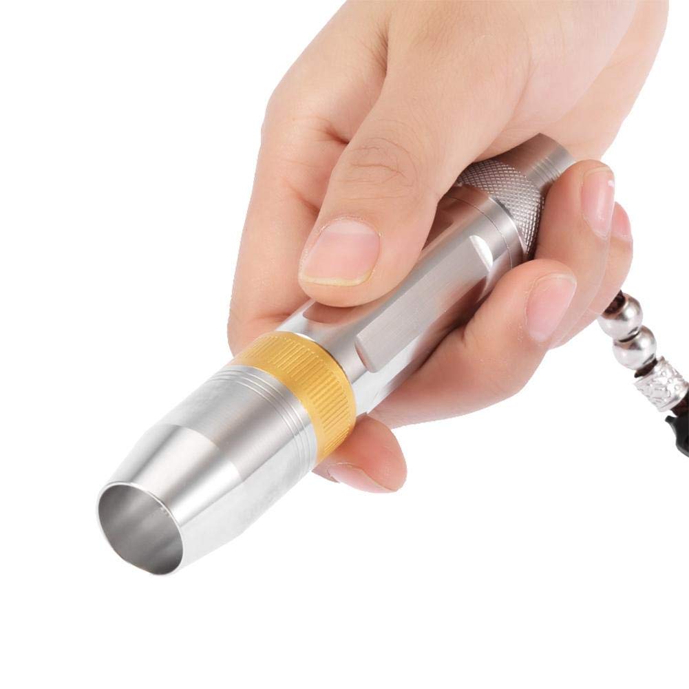**Ultraviolet LED Flashlight - 3 Colors (White, Yellow, UV) for Jewelry Appraisal, Jade Detection & Handheld Use | Portable UV Light for Gemstone, Currency & Stain Inspection**