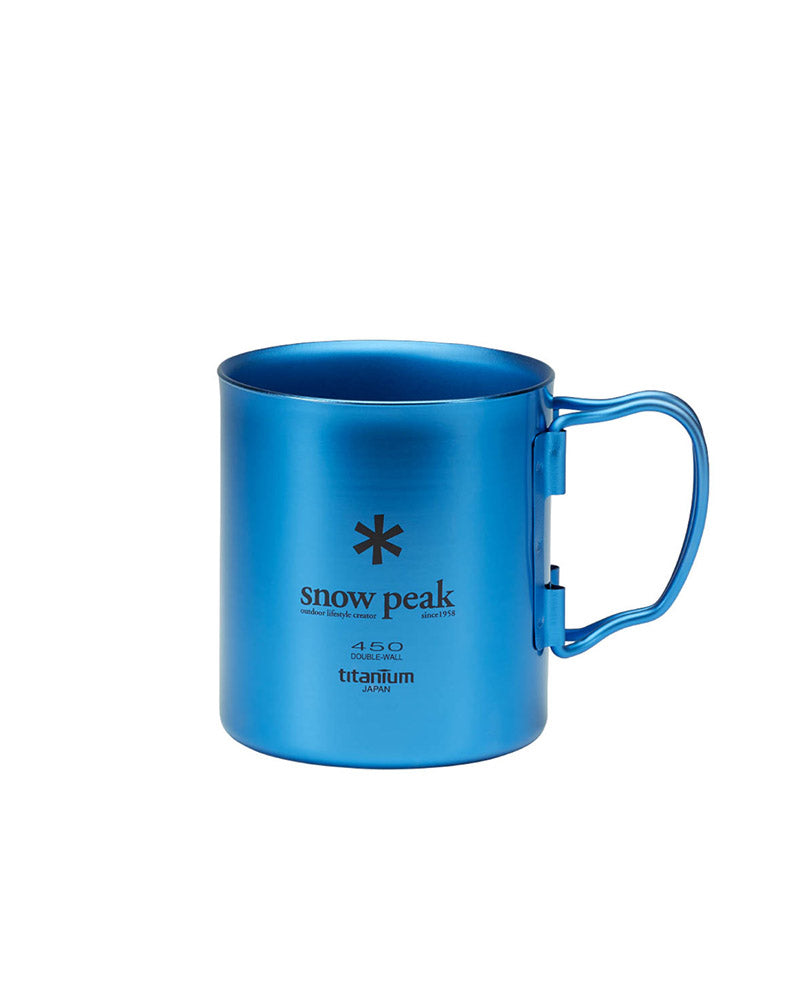 Titanium Double Wall Insulated 450ml Anodized Camping Mug - Perfect for Outdoor Adventures, Hiking & Travel