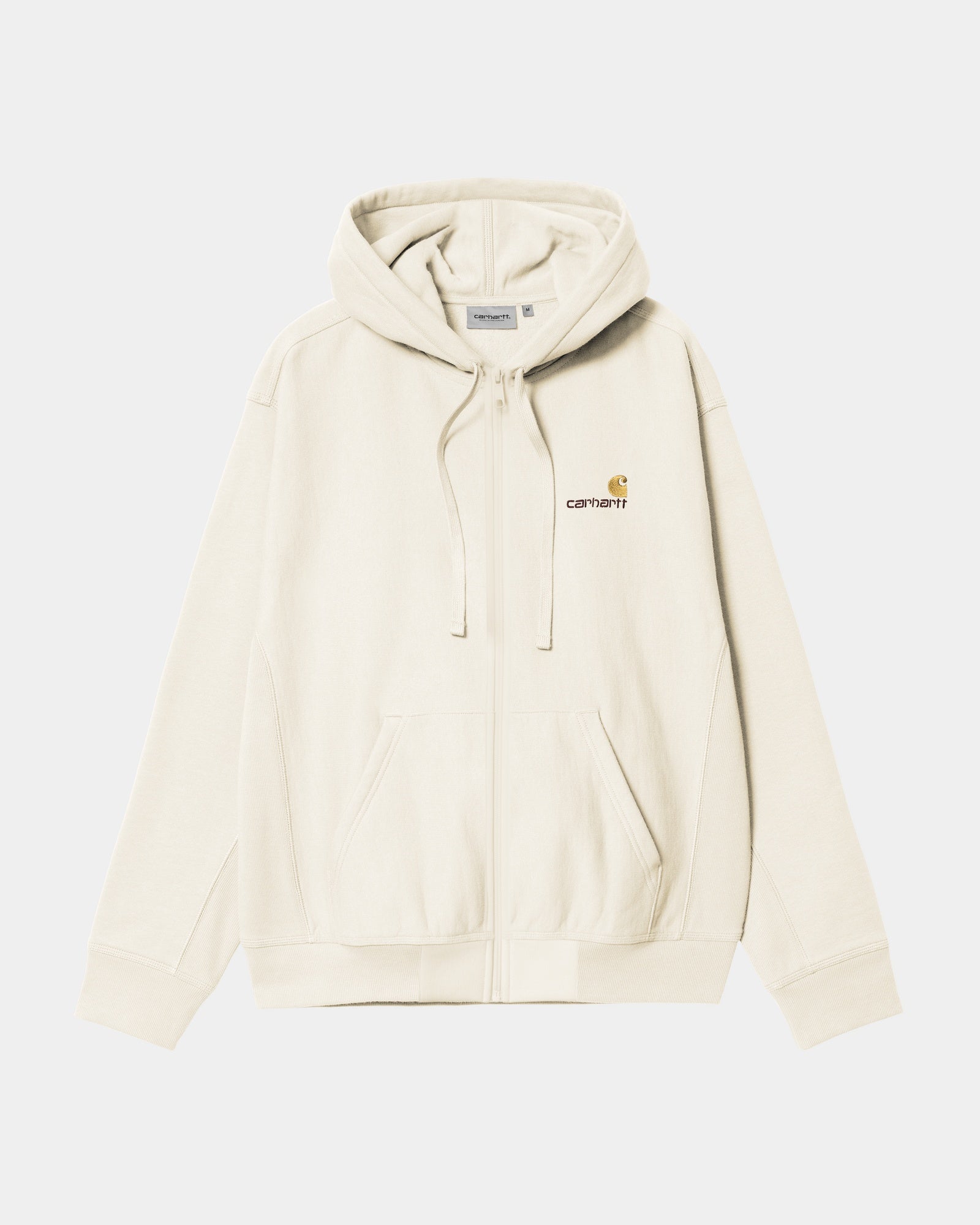 Hooded American Script Jacket in Natural Color - Stylish & Comfortable Outerwear for Men & Women | Perfect for Casual Outings, Streetwear Fashion & Cool Weather