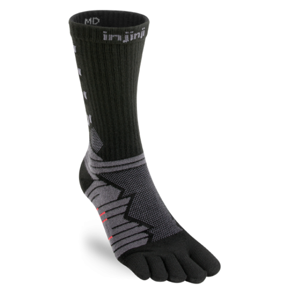 Injinji Ultra Run Crew Socks - Performance Toe Socks for Running, Hiking & Outdoor Sports - Moisture-Wicking & Blister Prevention (Great for Marathon, Trail Running & Long-Distance Hiking)