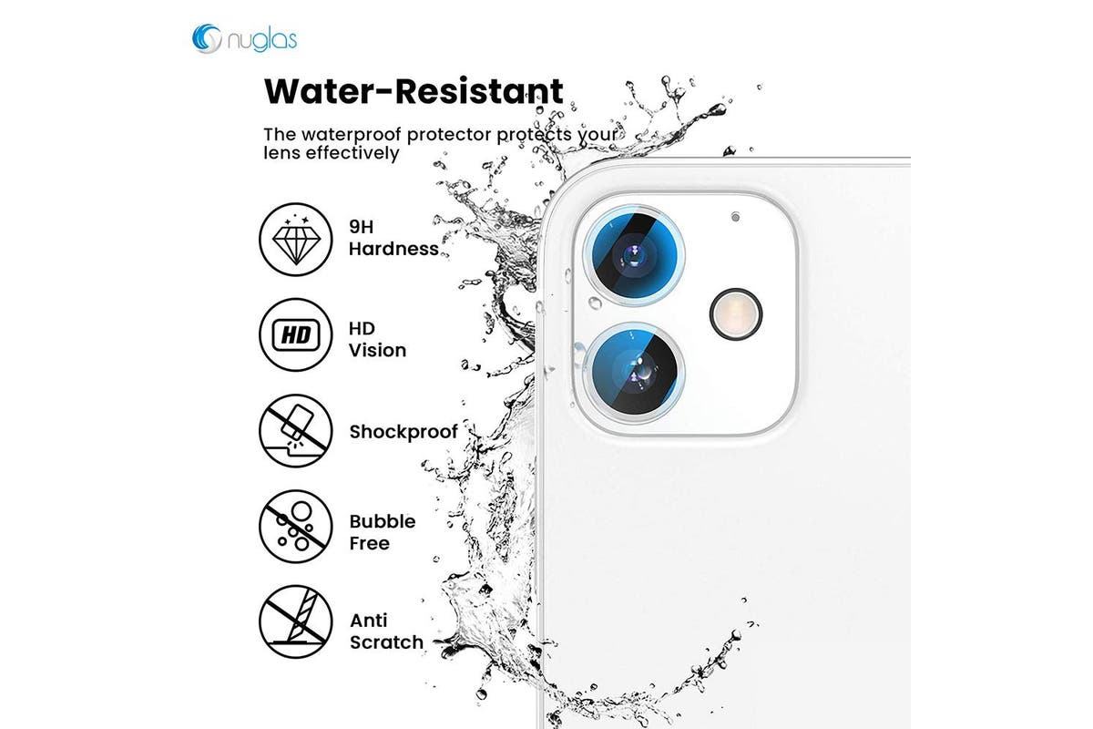 Nuglas Camera Lens Tempered Glass Protector for iPhone 13 & 13 Mini - HD Clear, Anti-Scratch, Shatterproof Screen Protector - Perfect for Outdoor Photography & Travel Protection