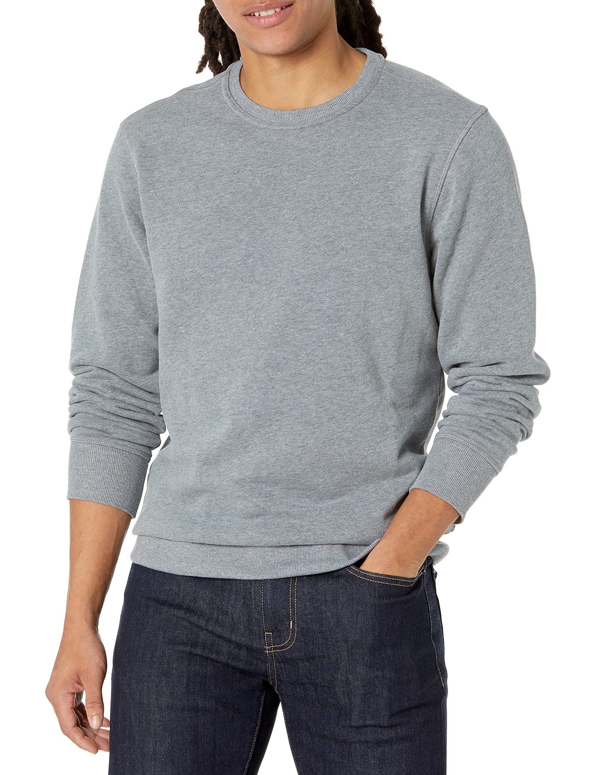 Amazon Essentials Men's Fleece Crewneck Sweatshirt - Soft Casual Pullover for Everyday Wear | Perfect for Lounging, Workouts & Outdoor Activities