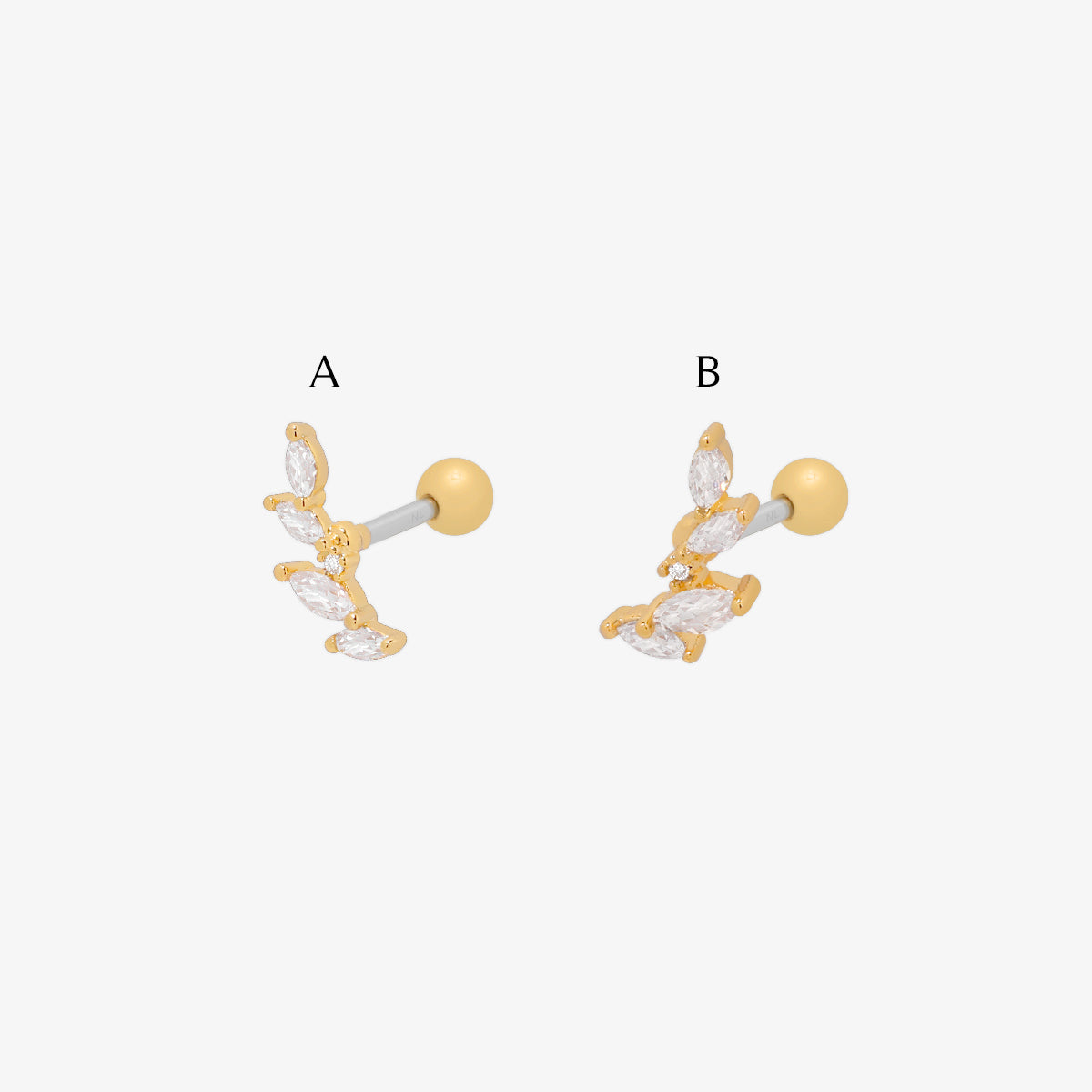 Stacked Crystal Body Piercing Jewelry - Elegant Nose Ring, Earring & Belly Button Ring for Women | Perfect for Parties, Weddings & Everyday Wear