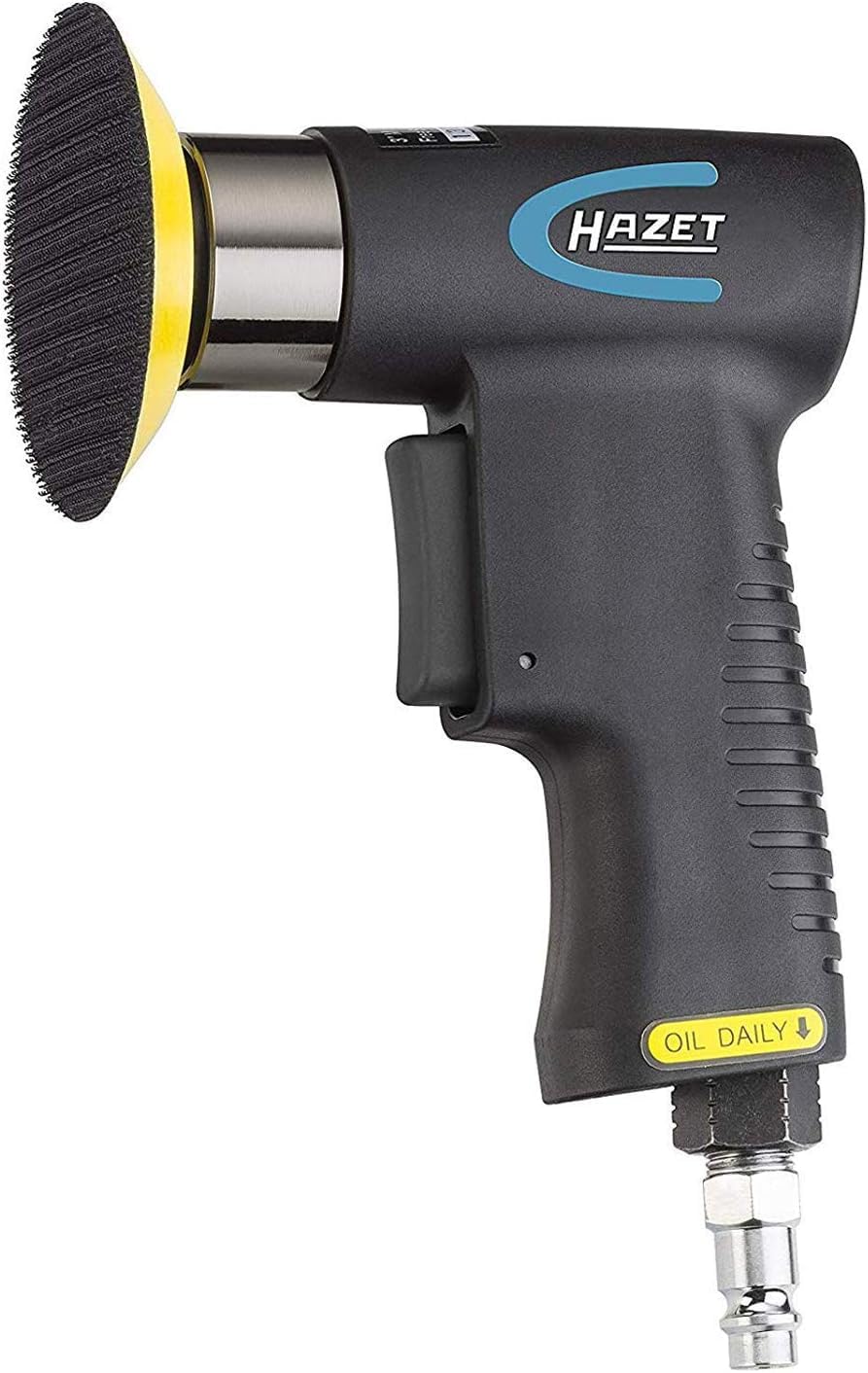 HAZET 9033N-5 Mini Orbital Sander Set - Compact Power Tool for Woodworking, Metal Polishing & DIY Projects - Perfect for Home Workshop, Auto Body Repair & Crafting
