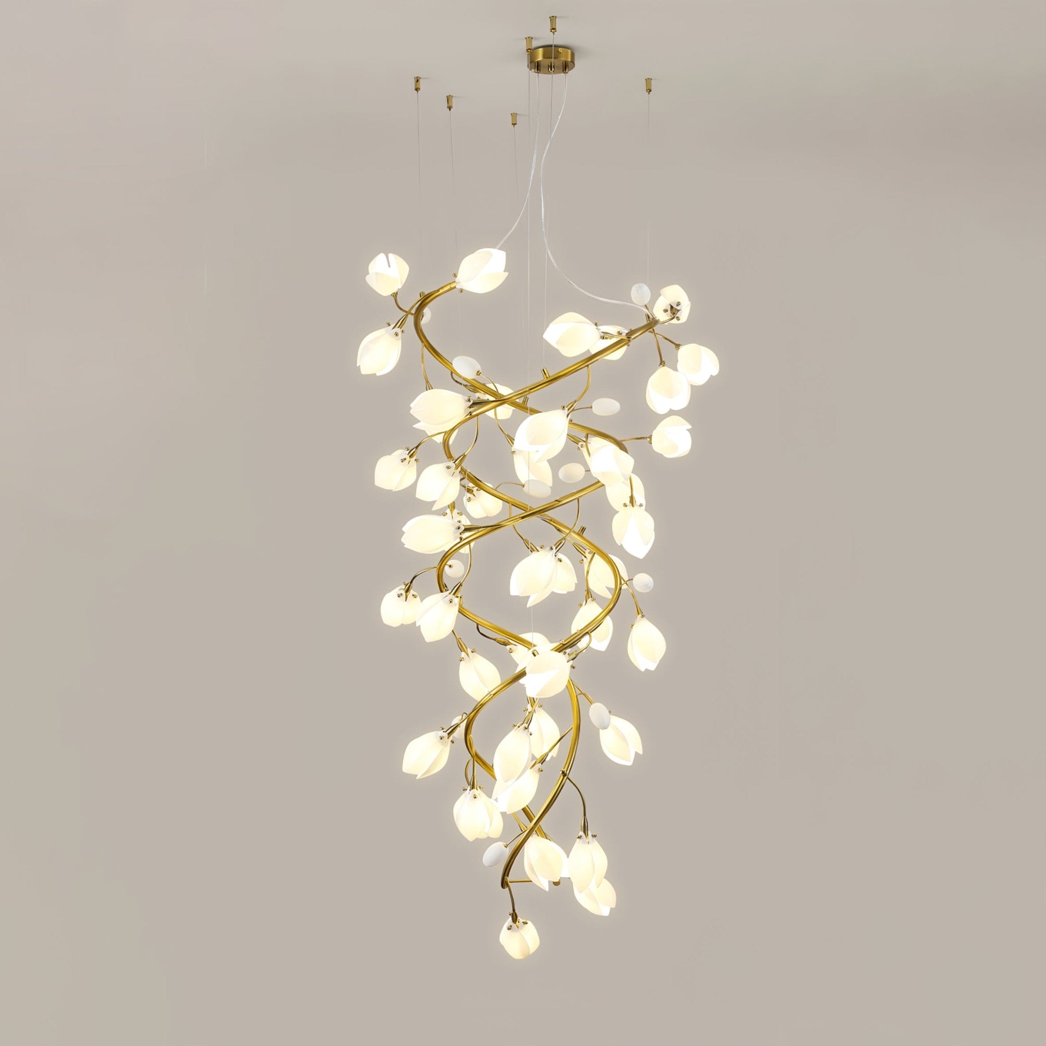 Lysandra Cascade Stairs Chandelier - Modern Crystal Ceiling Light Fixture for Dining Room, Living Room, Foyer | Elegant Lighting for Home Decor & Wedding Venues